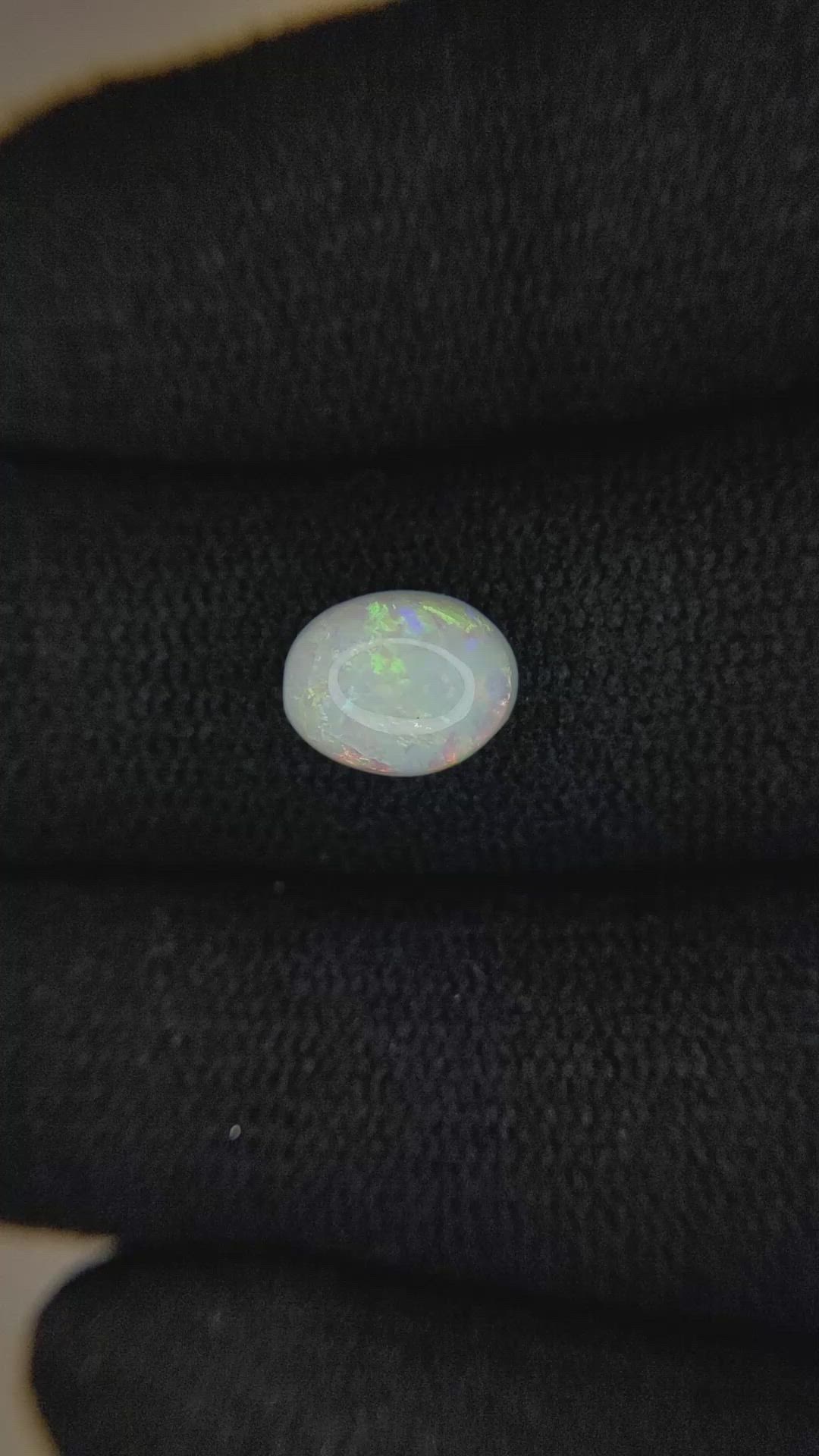 1.73 Ct. Cabochon White Opal from Australia Size Video