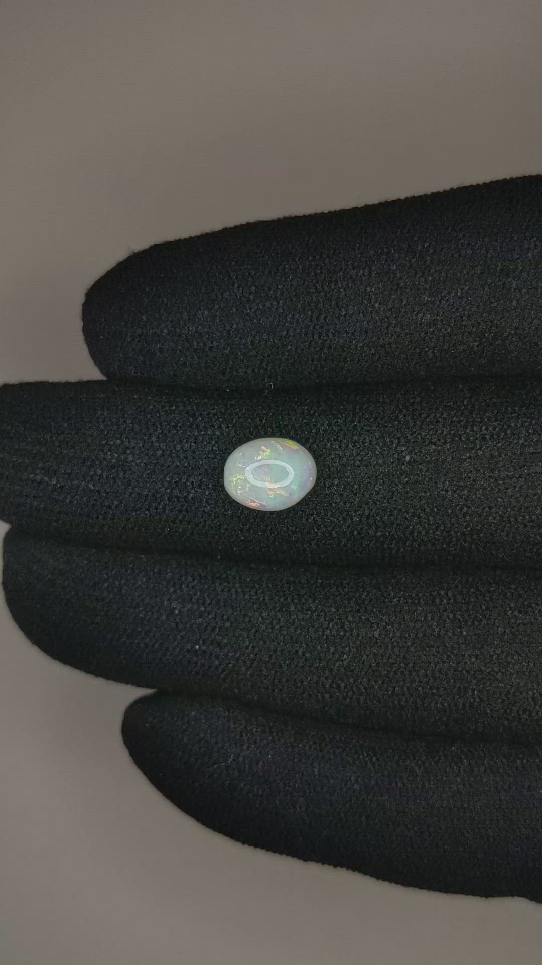 1.73 Ct. Cabochon White Opal from Australia Size Video