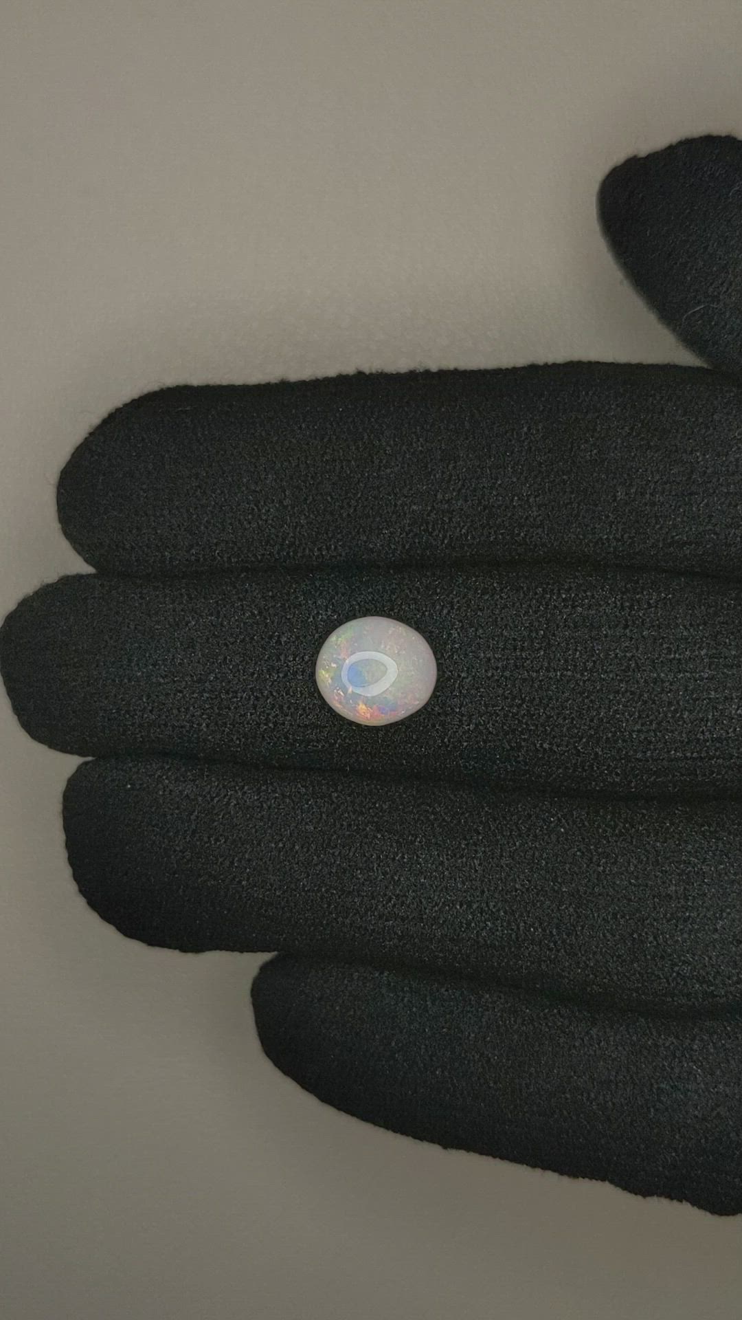 1.52 Ct. Cabochon White Opal from Australia Size Video