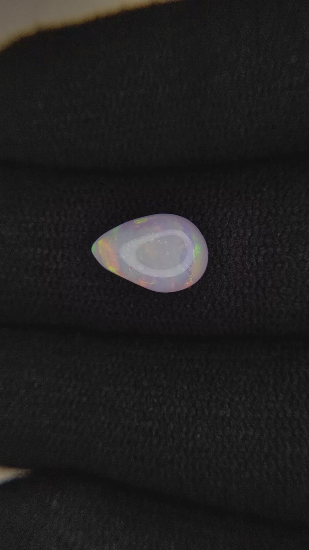 1.37 Ct. Cabochon White Opal from Australia Size Video