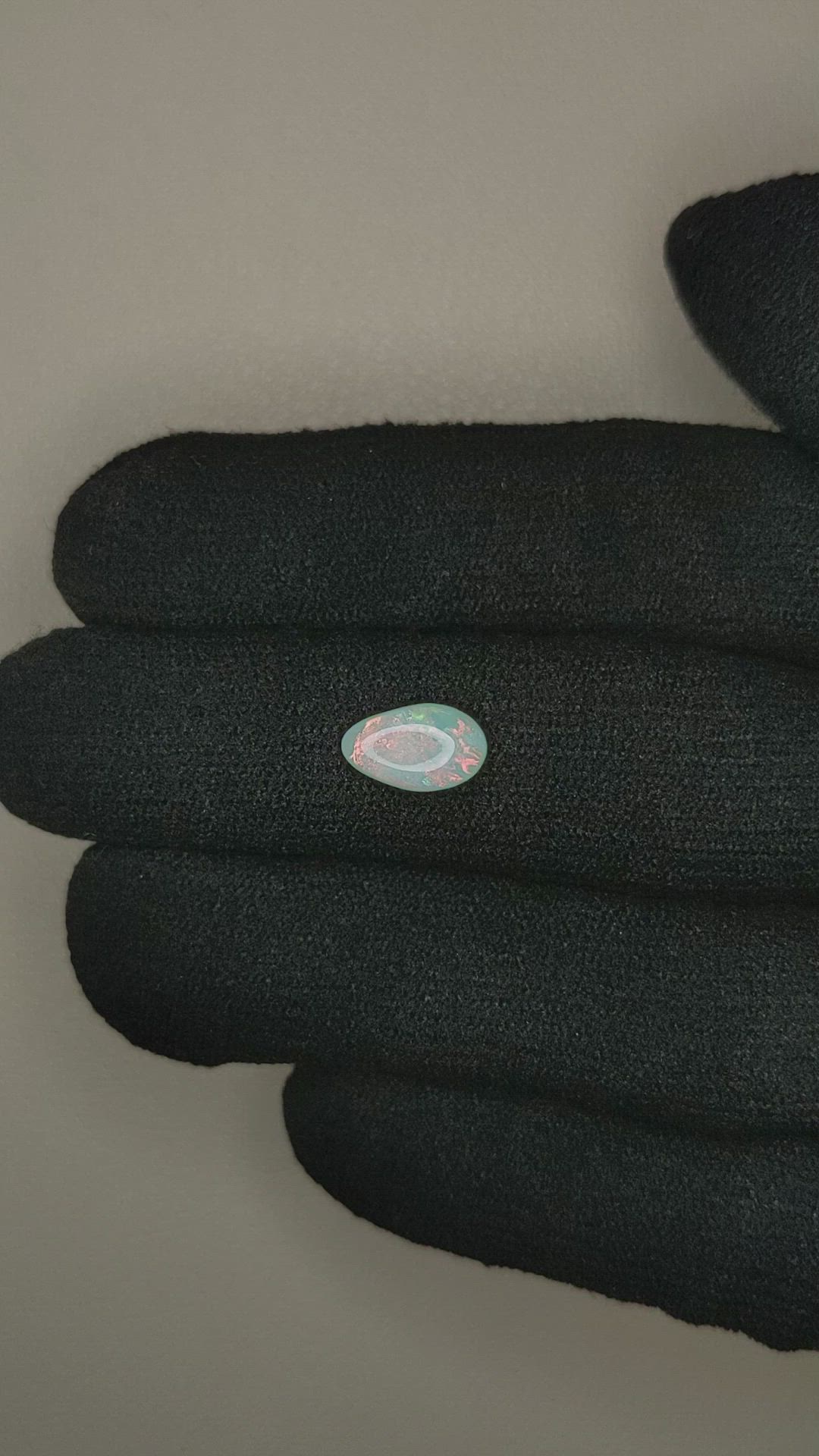 0.80 Ct. Cabochon White Opal from Australia Size Video