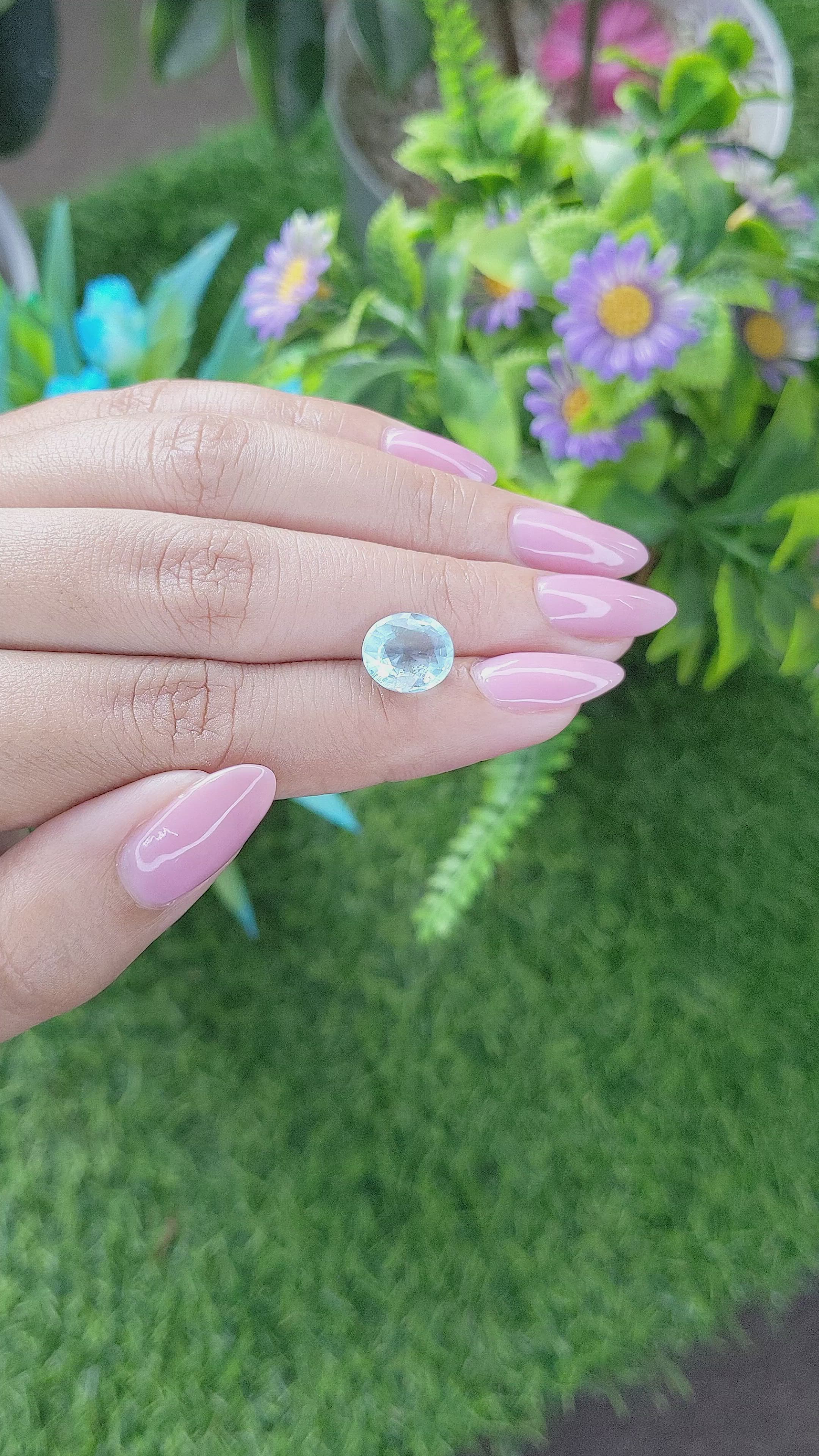 2.69 Ct. Aquamarine from Madagascar Size Video