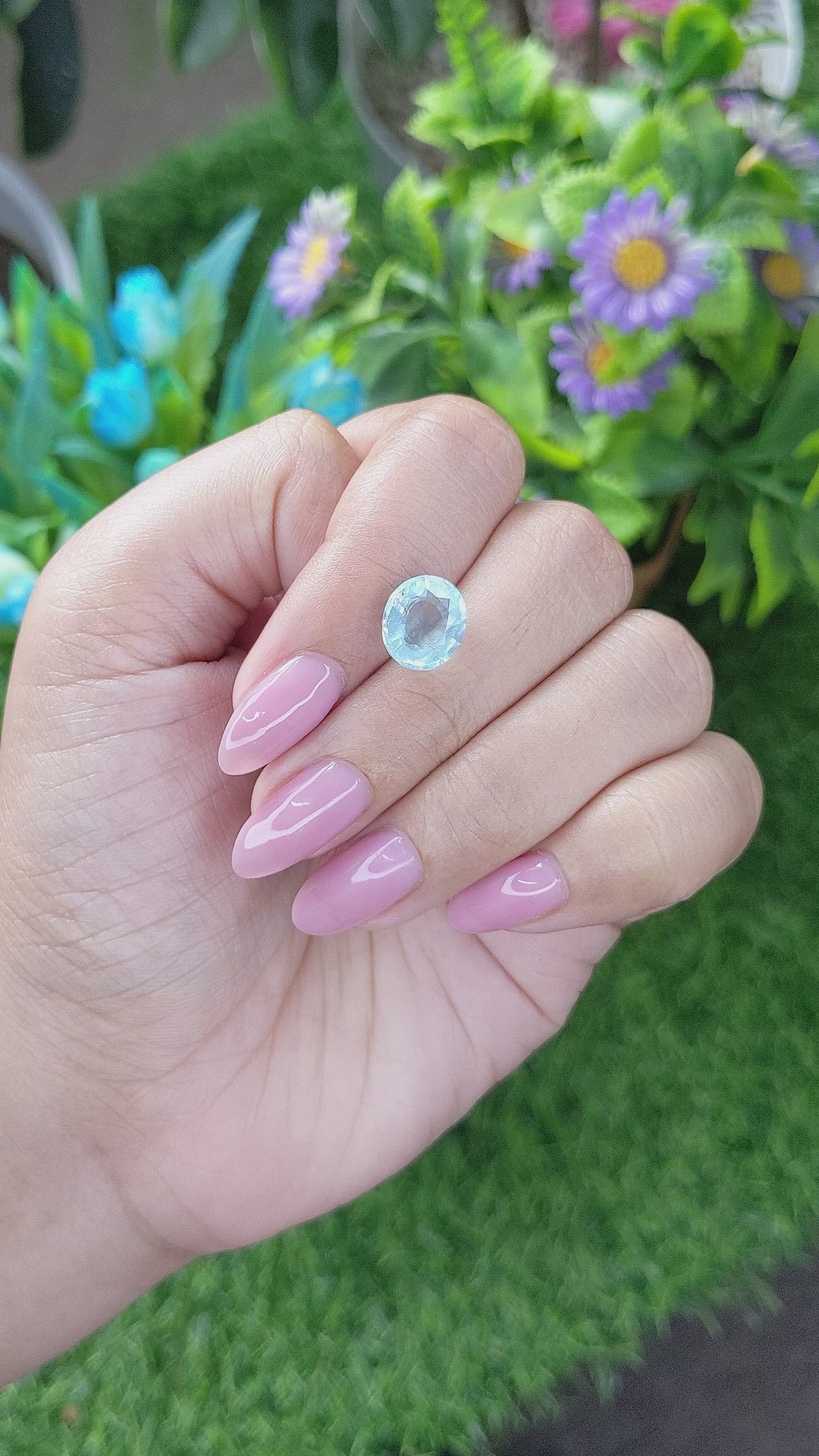 2.69 Ct. Aquamarine from Madagascar Size Video