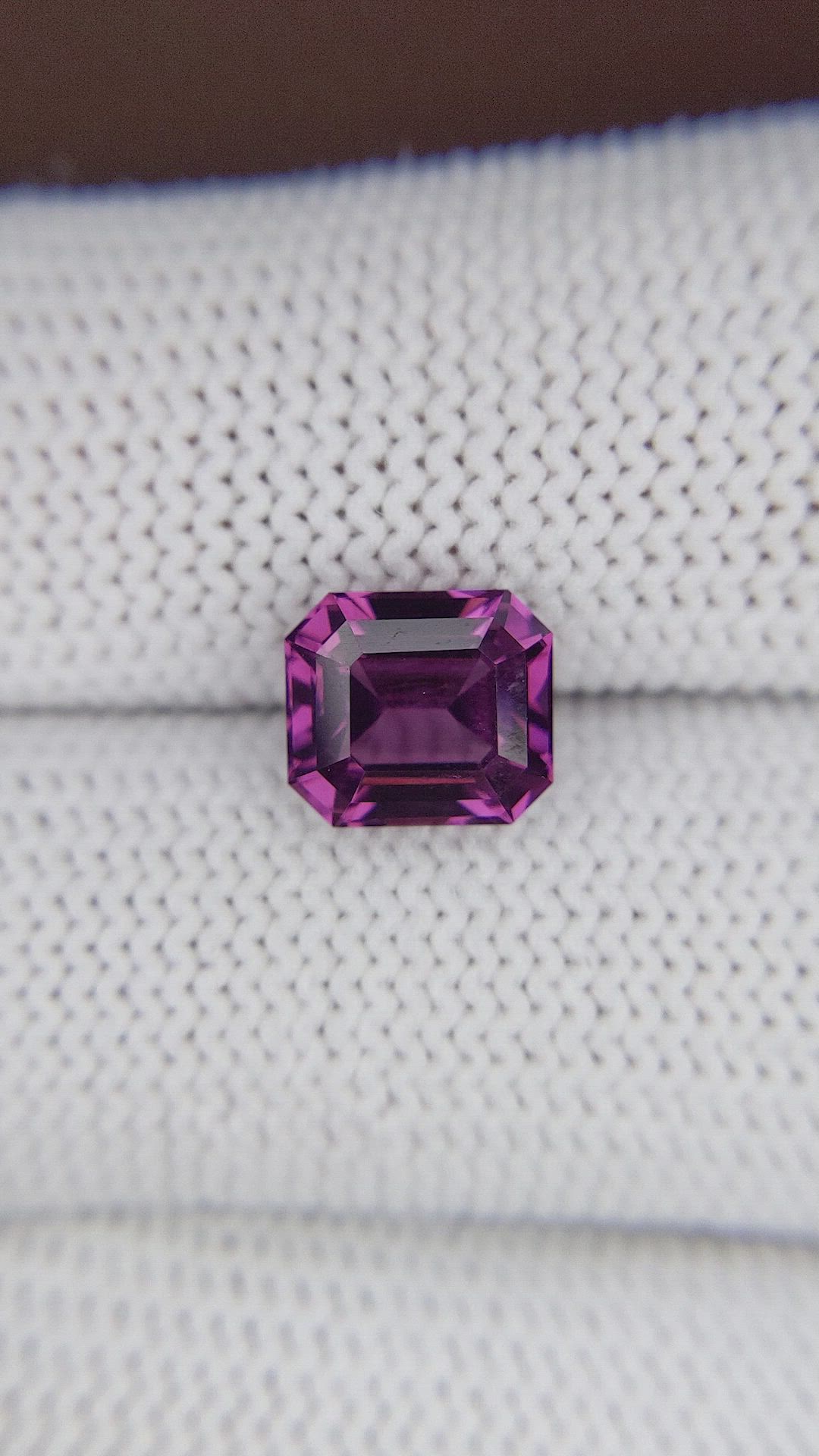 3.08 Ct. Pinkish Purple Rhodolite Garnet from Tanzania Size Video