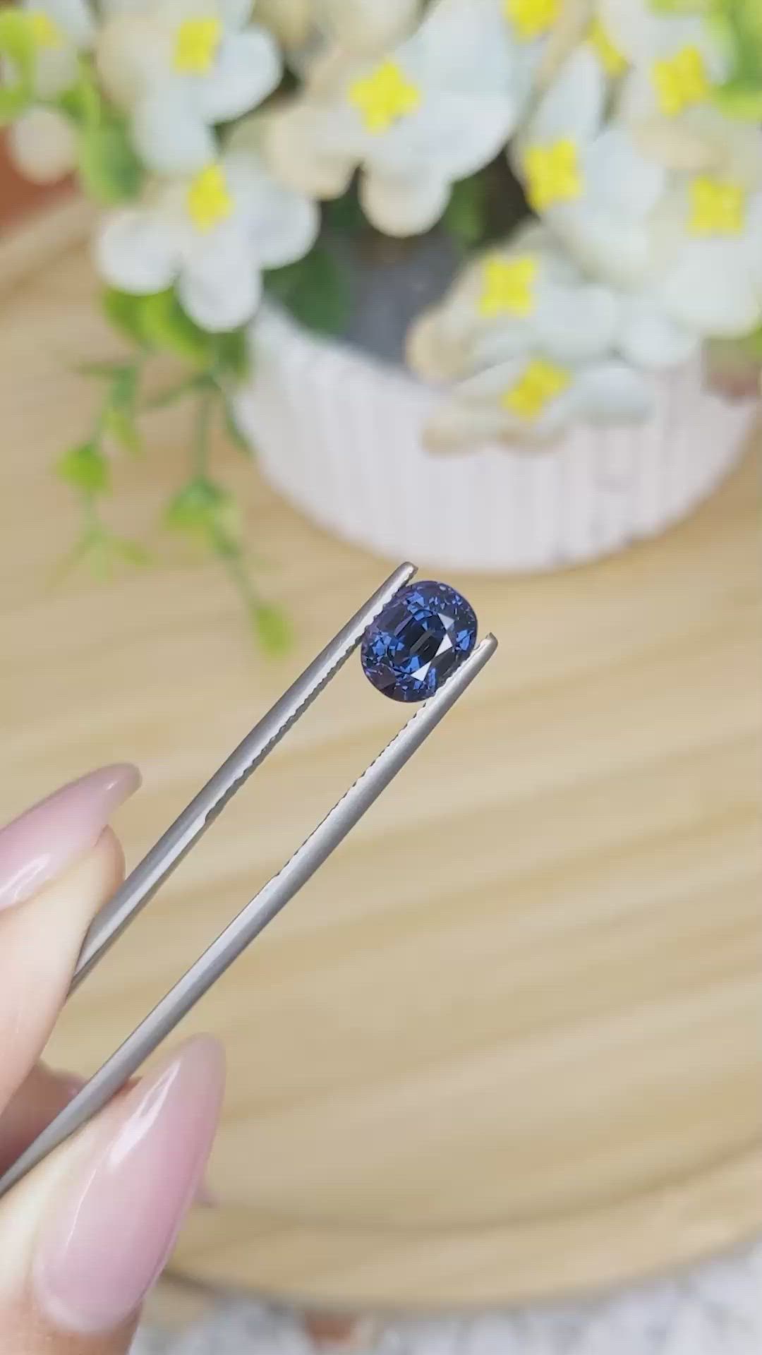 2.04 Ct. Cobalt Spinel from Ceylon (Sri Lanka) Size Video