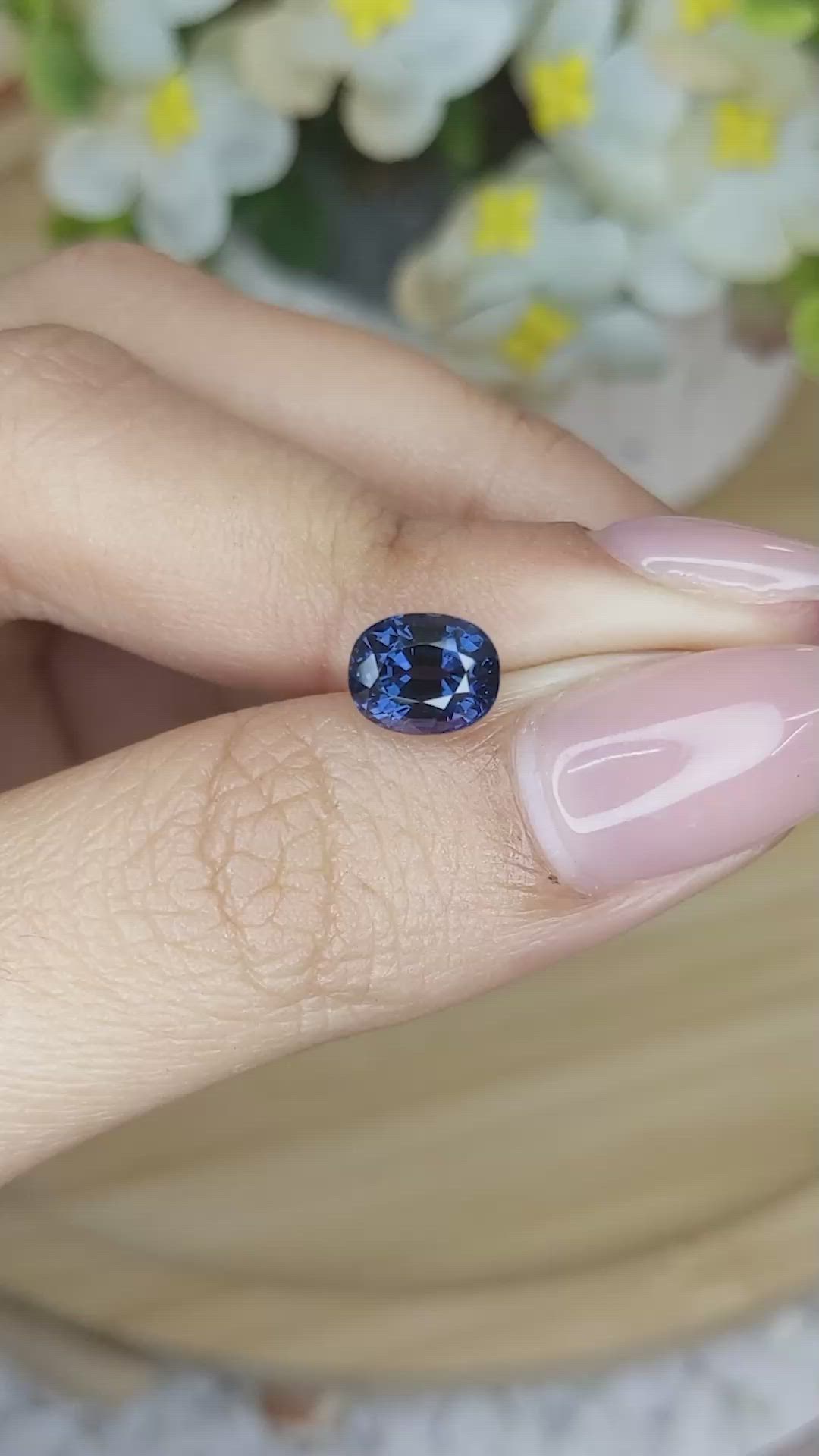 2.04 Ct. Cobalt Spinel from Ceylon (Sri Lanka) Size Video