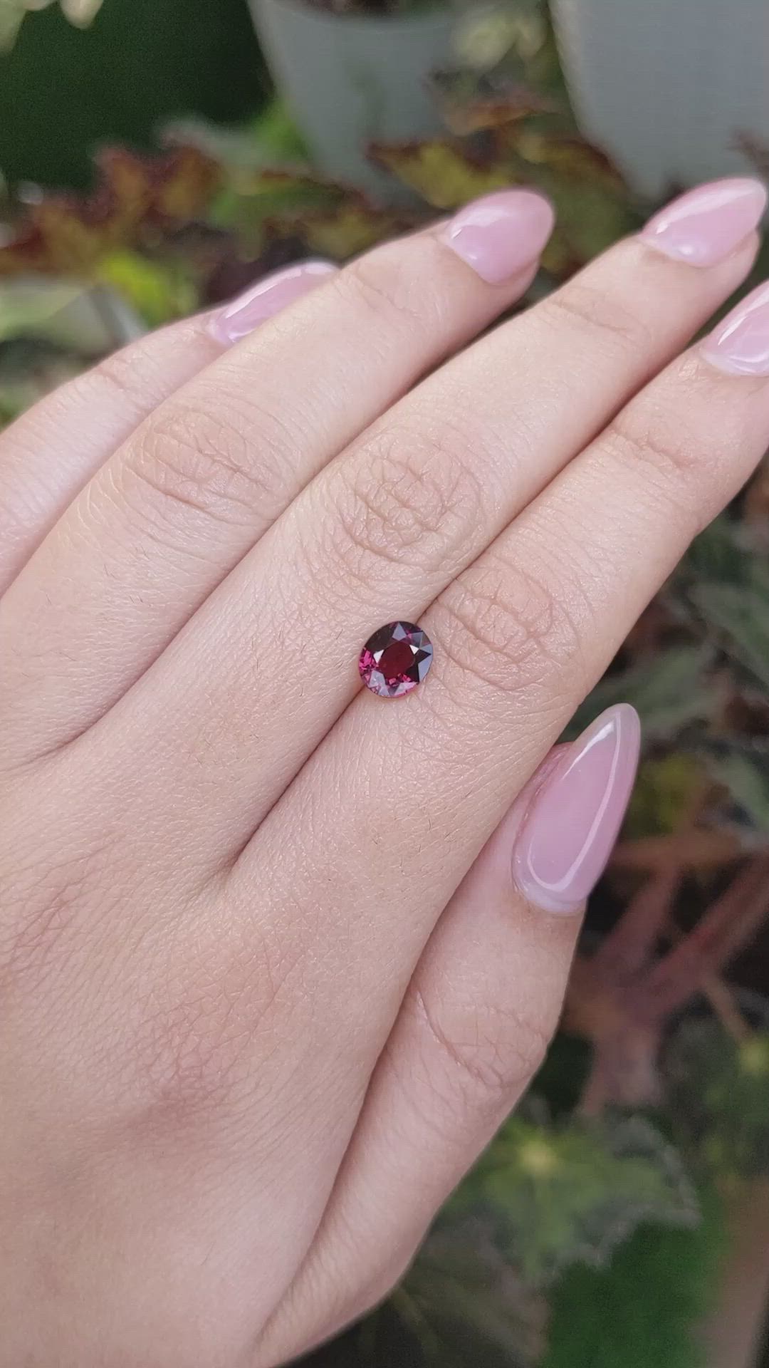 1.24 Ct. Pinkish Red Spinel from Ceylon (Sri Lanka) Size Video
