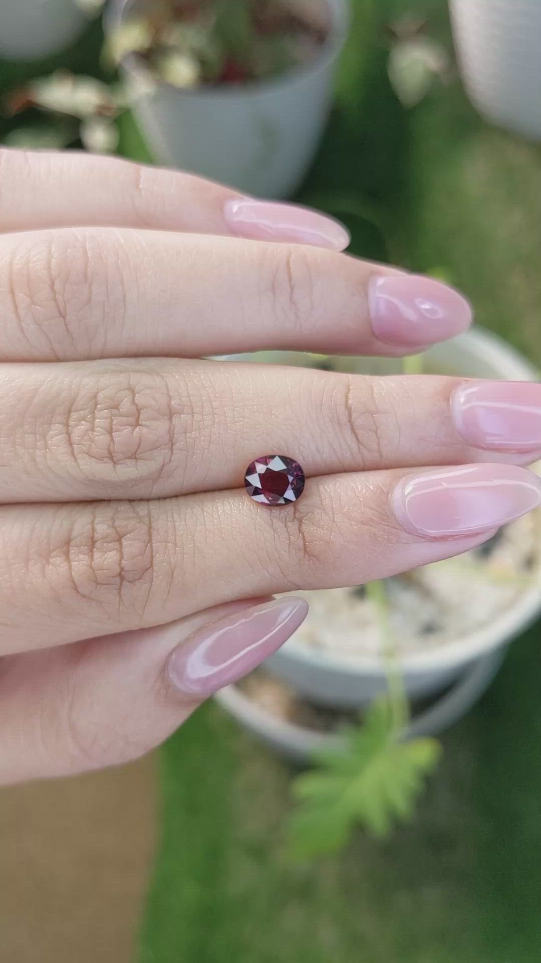 1.24 Ct. Pinkish Red Spinel from Ceylon (Sri Lanka) Size Video