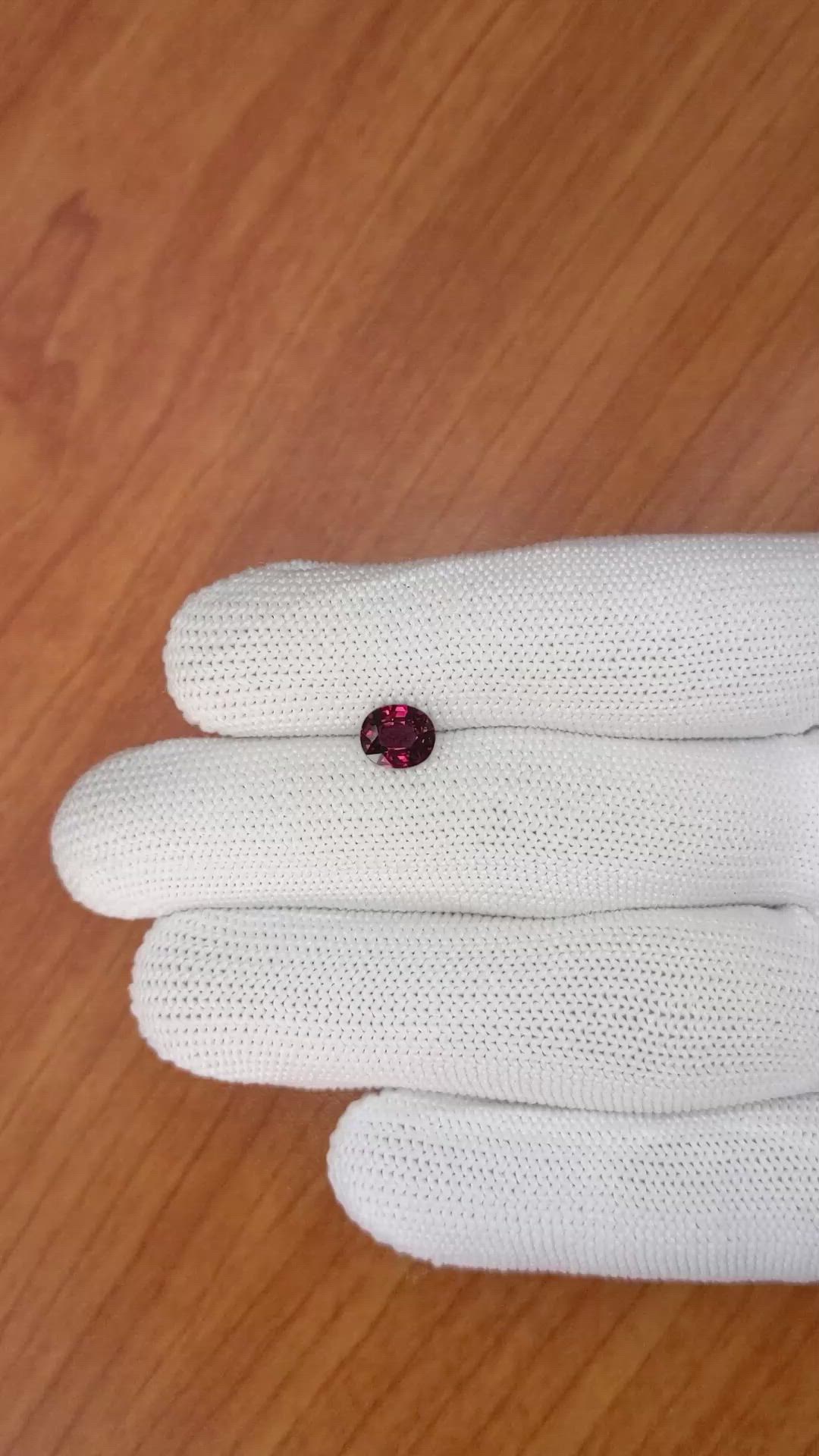 1.24 Ct. Pinkish Red Spinel from Ceylon (Sri Lanka) Size Video