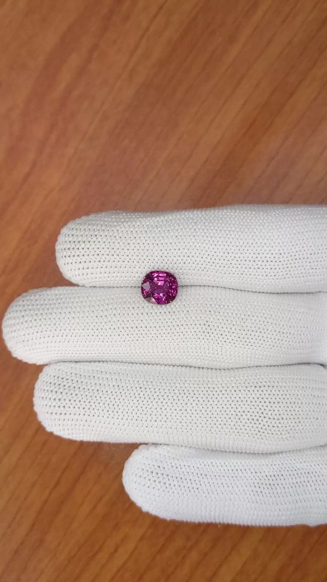 2.09 Ct. Pinkish Purple Spinel from Ceylon (Sri Lanka) Size Video