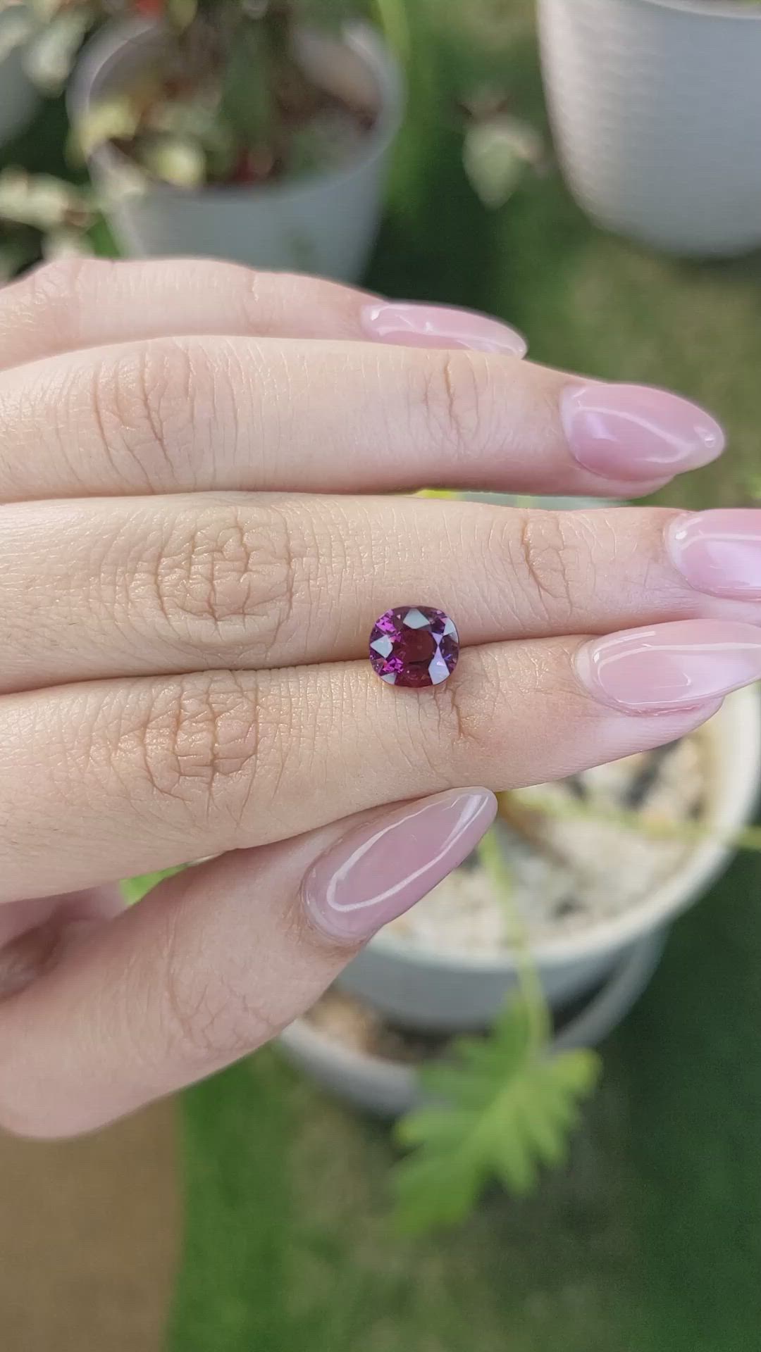 2.09 Ct. Pinkish Purple Spinel from Ceylon (Sri Lanka) Size Video