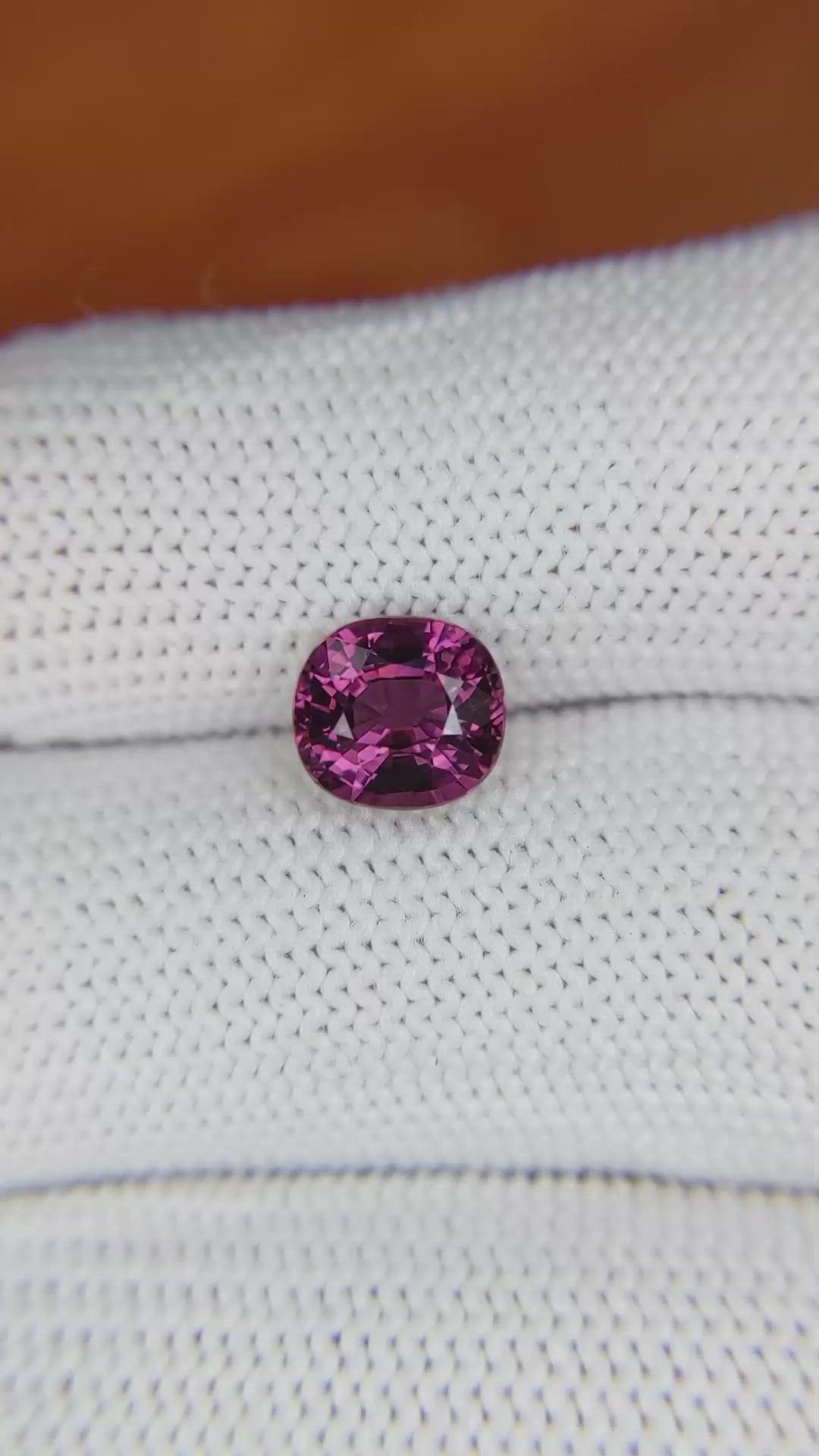 2.09 Ct. Pinkish Purple Spinel from Ceylon (Sri Lanka) Size Video
