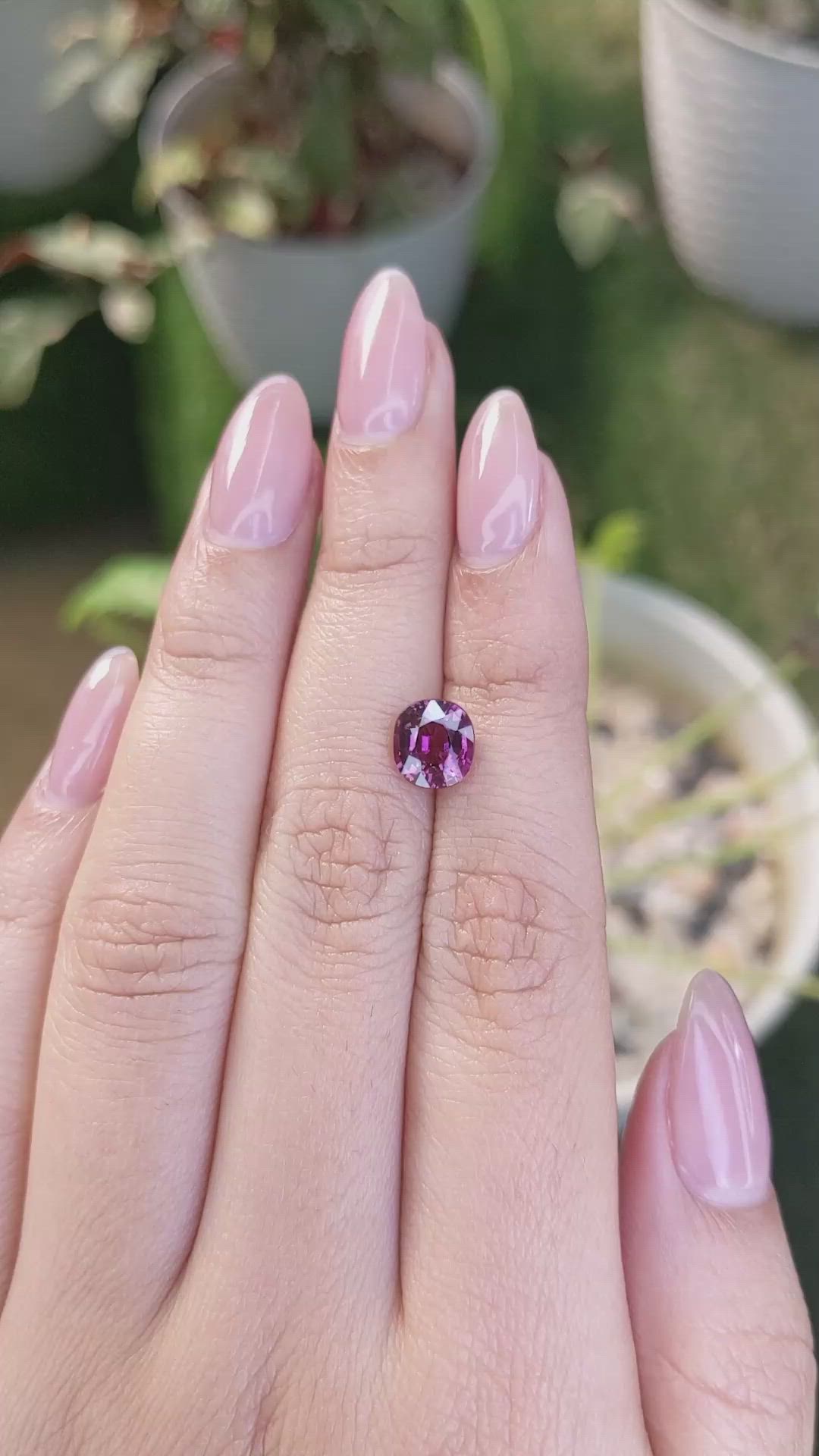 2.09 Ct. Pinkish Purple Spinel from Ceylon (Sri Lanka) Size Video