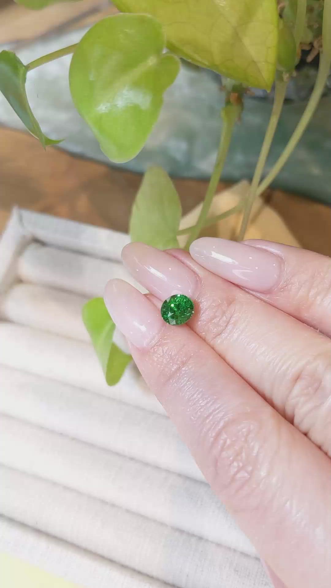 2.00 Ct. Tsavorite Garnet from Tanzania Size Video