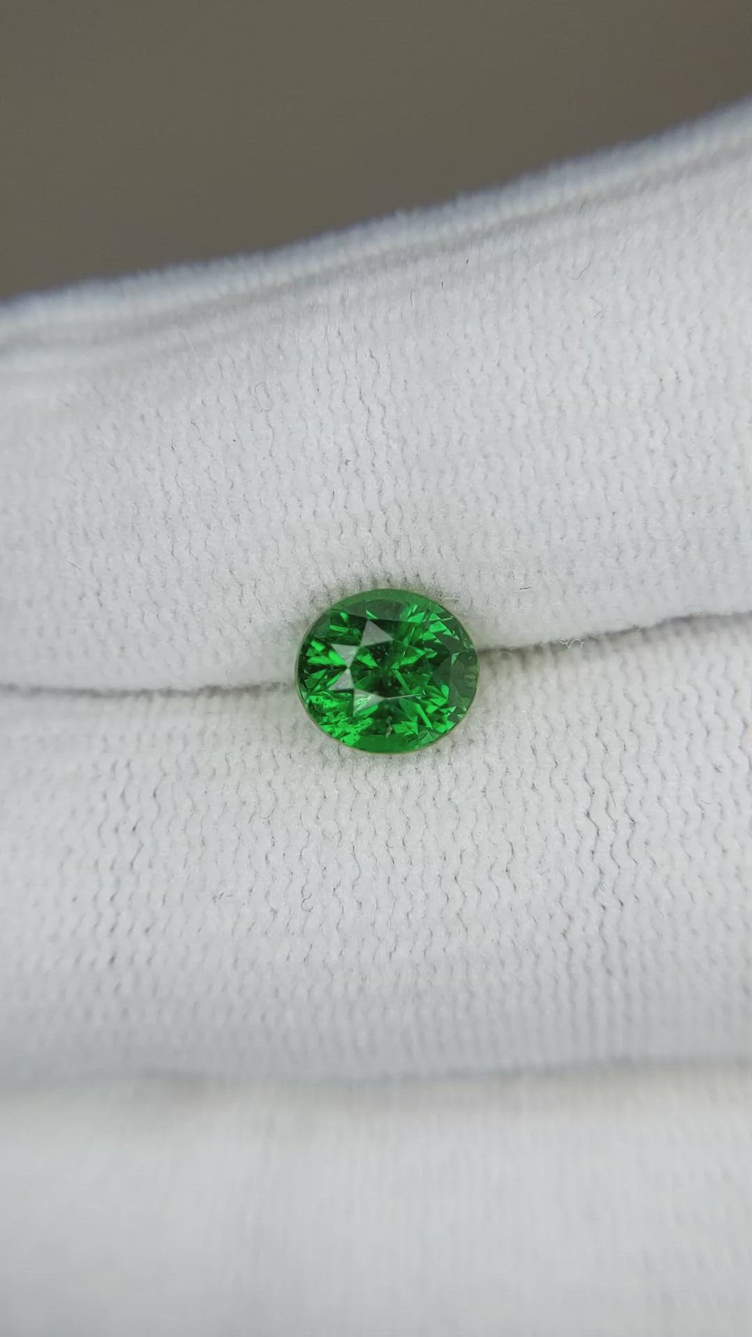 2.00 Ct. Tsavorite Garnet from Tanzania Size Video
