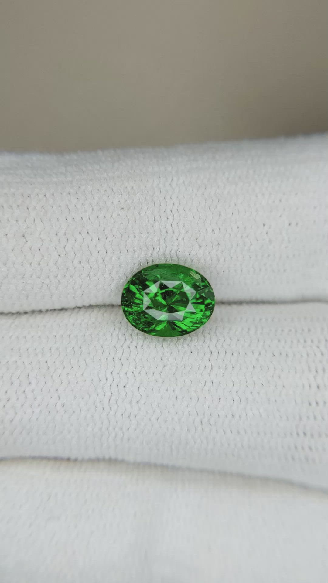 2.14 Ct. Tsavorite Garnet from Tanzania Size Video