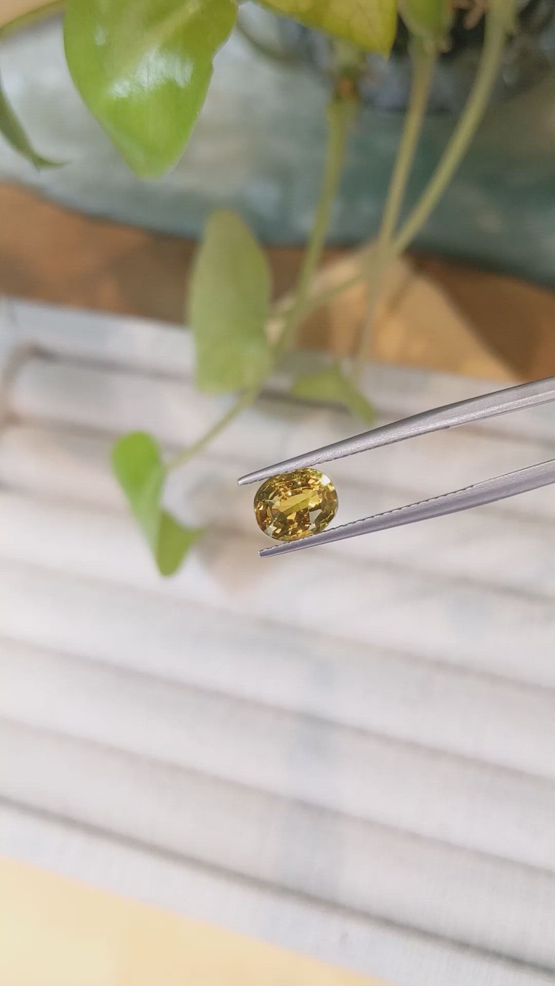 2.16 Ct. Yellowish Brown Chrysoberyl from Ceylon (Sri Lanka) Size Video
