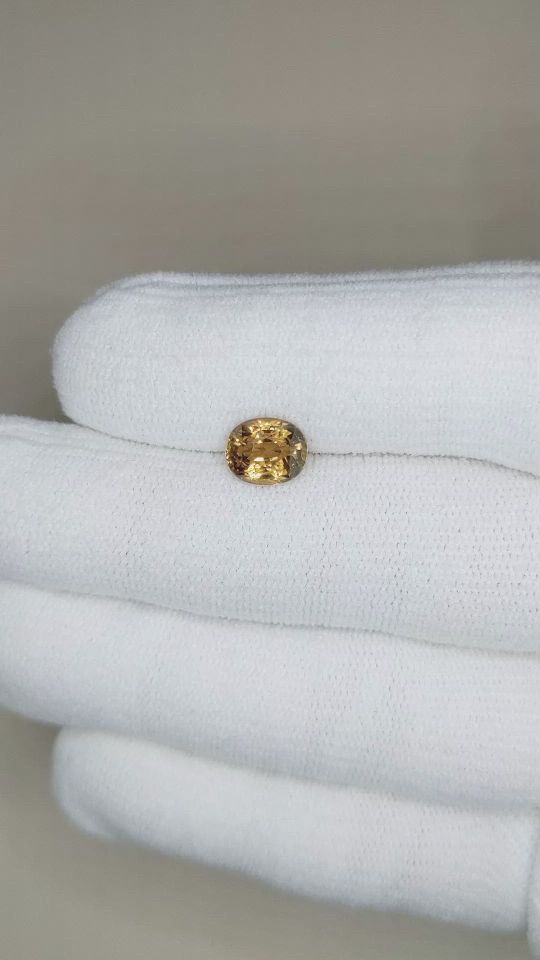 2.16 Ct. Yellowish Brown Chrysoberyl from Ceylon (Sri Lanka) Size Video