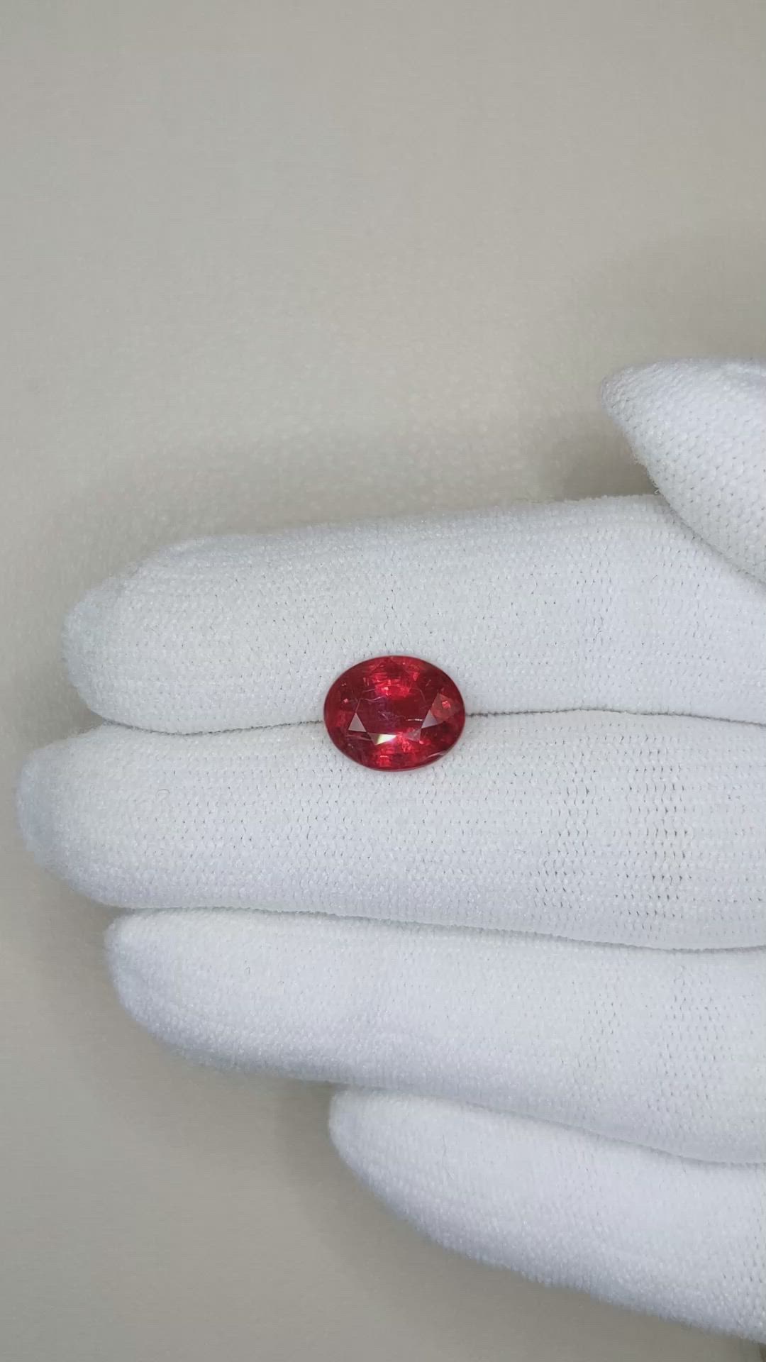 2.75 Ct. Red Spinel from Tanzania Size Video