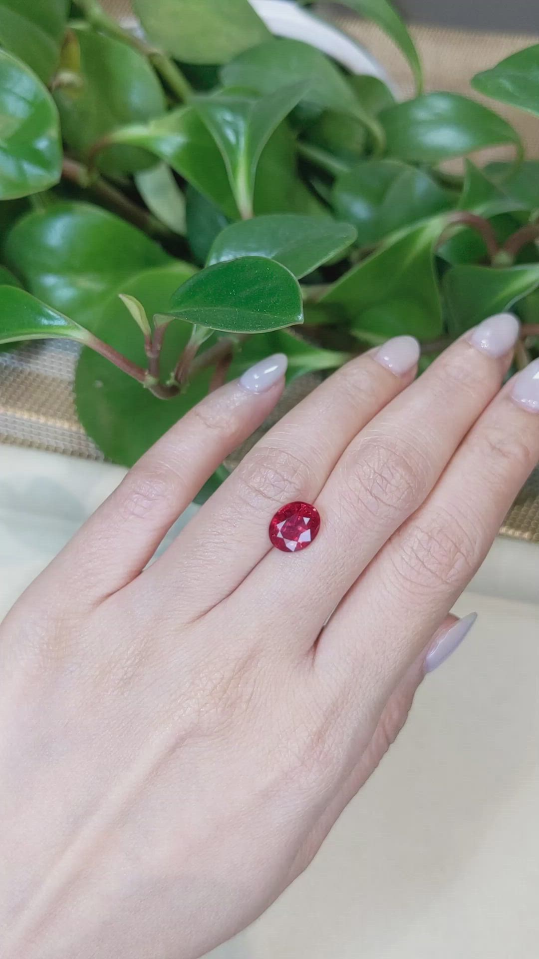 2.75 Ct. Red Spinel from Tanzania Size Video