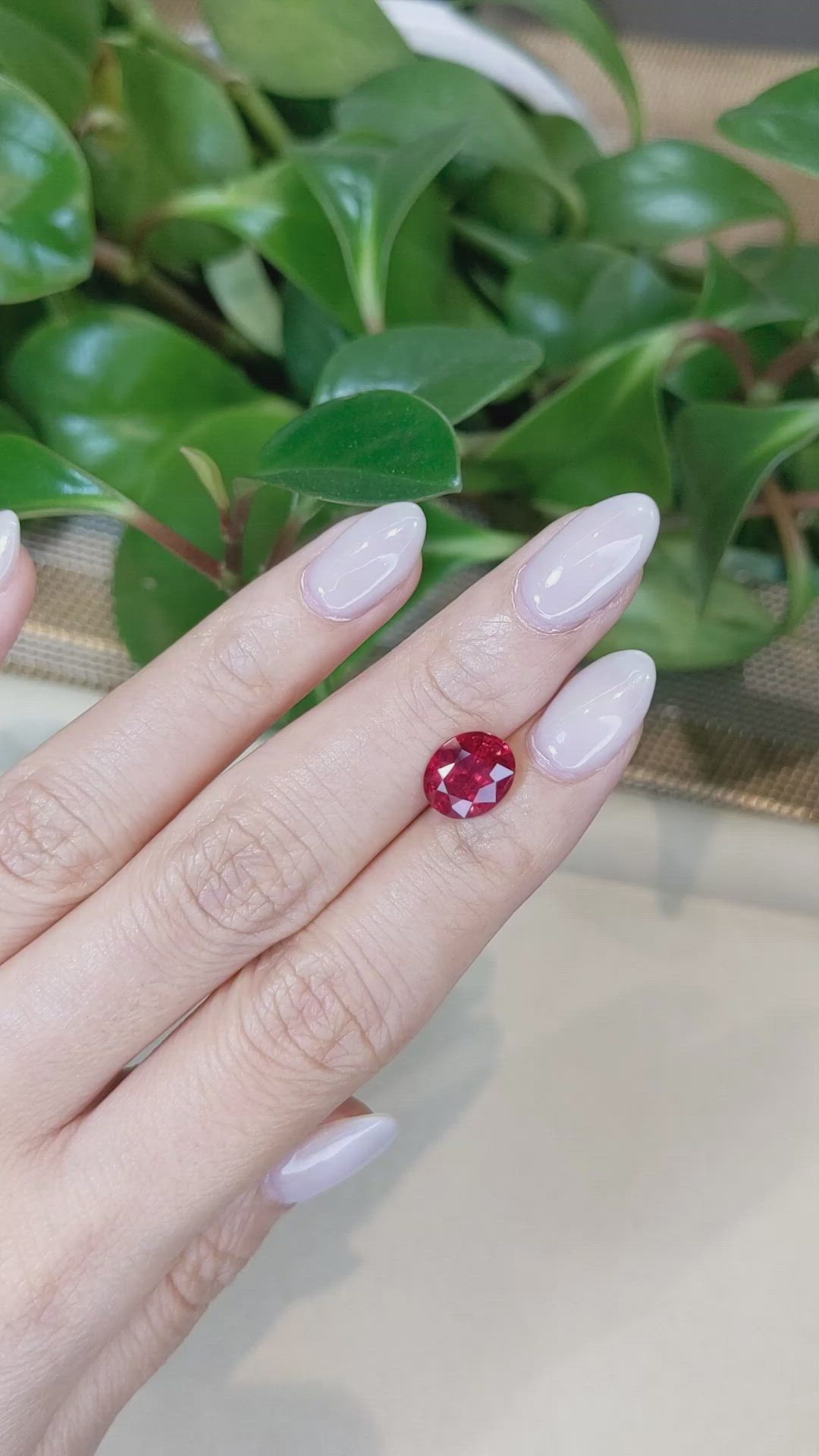 2.75 Ct. Red Spinel from Tanzania Size Video