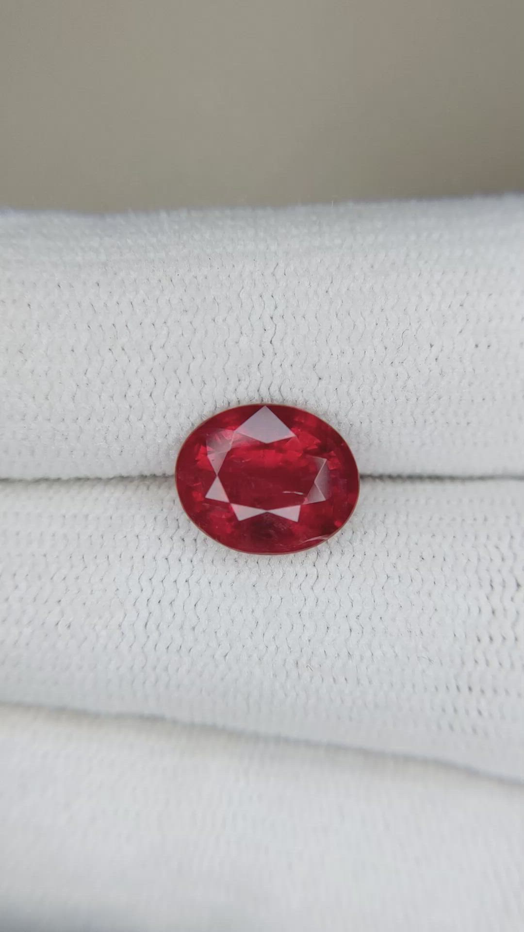 2.75 Ct. Red Spinel from Tanzania Size Video