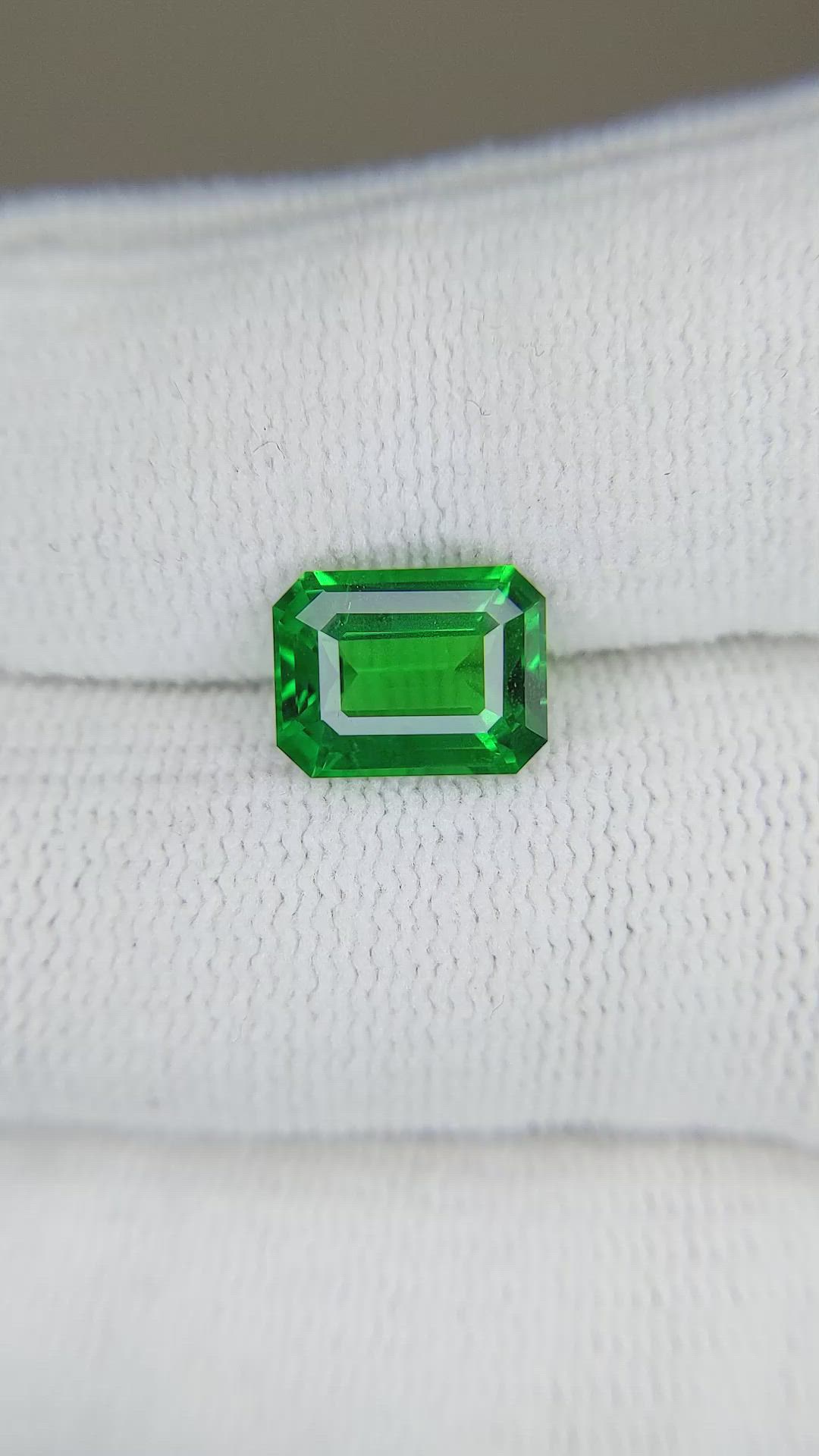 3.03 Ct. Tsavorite Garnet from Tanzania Size Video