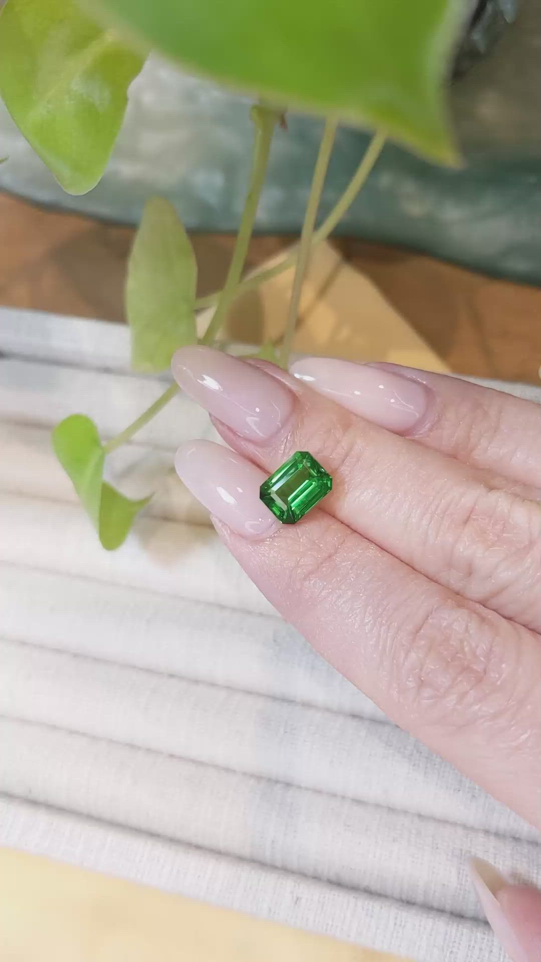 3.03 Ct. Tsavorite Garnet from Tanzania Size Video