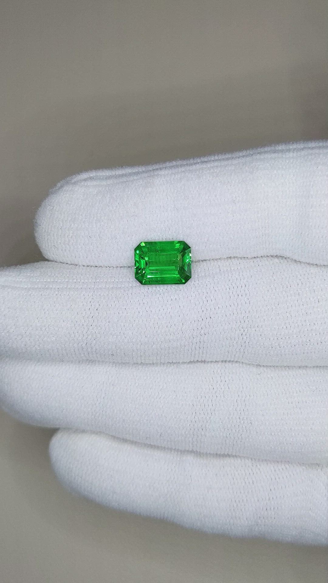 3.03 Ct. Tsavorite Garnet from Tanzania Size Video