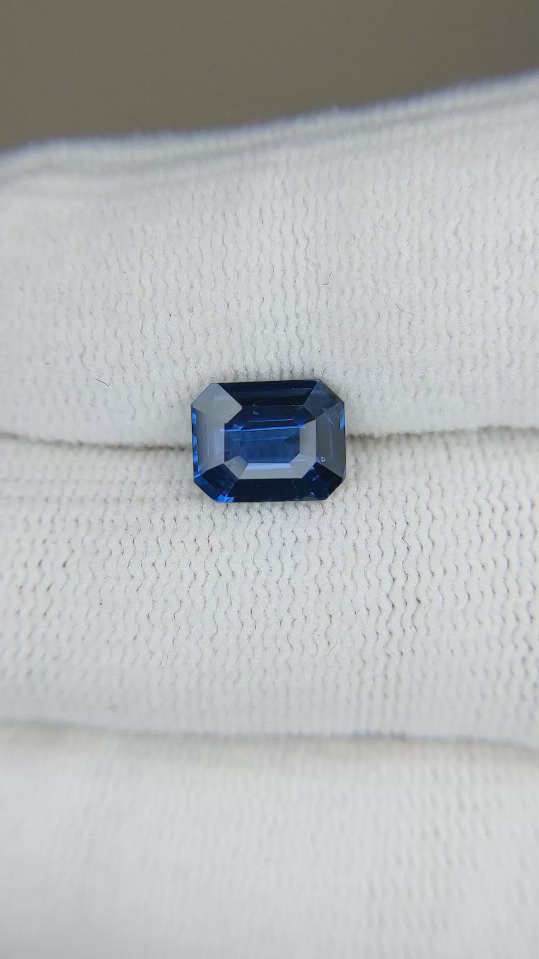 2.05 Ct. Blue Cobalt Spinel from Madagascar Size Video