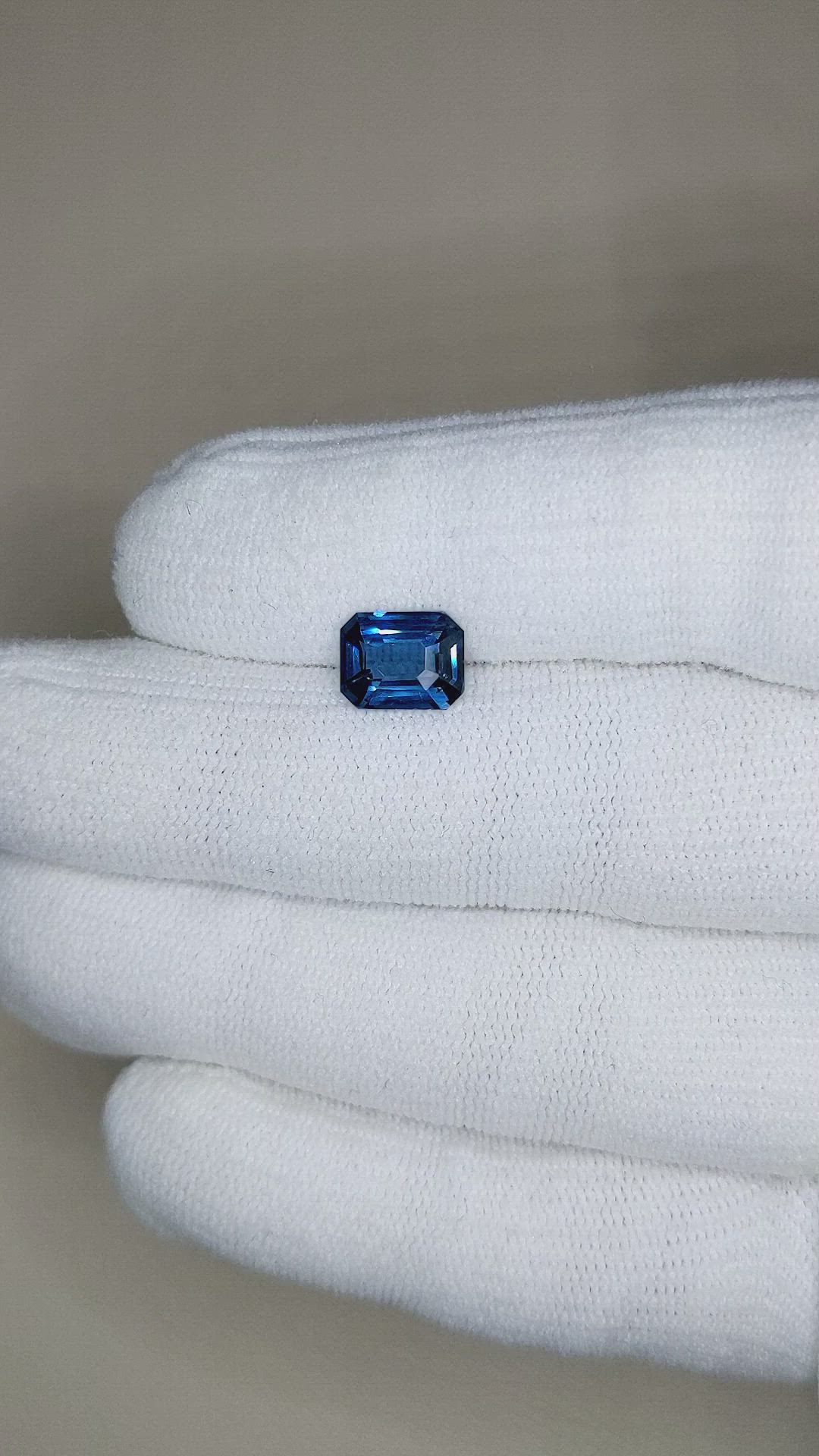 2.05 Ct. Blue Cobalt Spinel from Madagascar Size Video