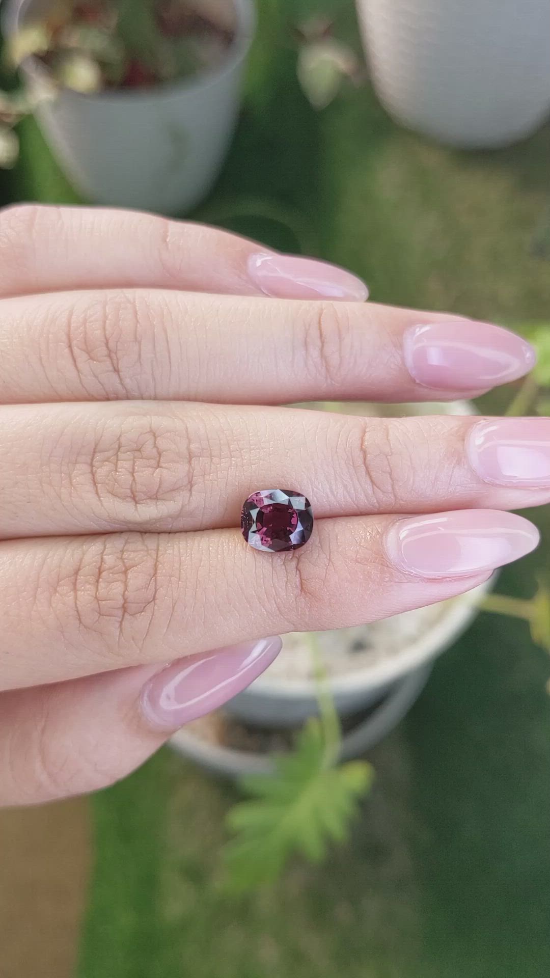 3.06 Ct. Reddish Brown Garnet from Ceylon (Sri Lanka) Size Video