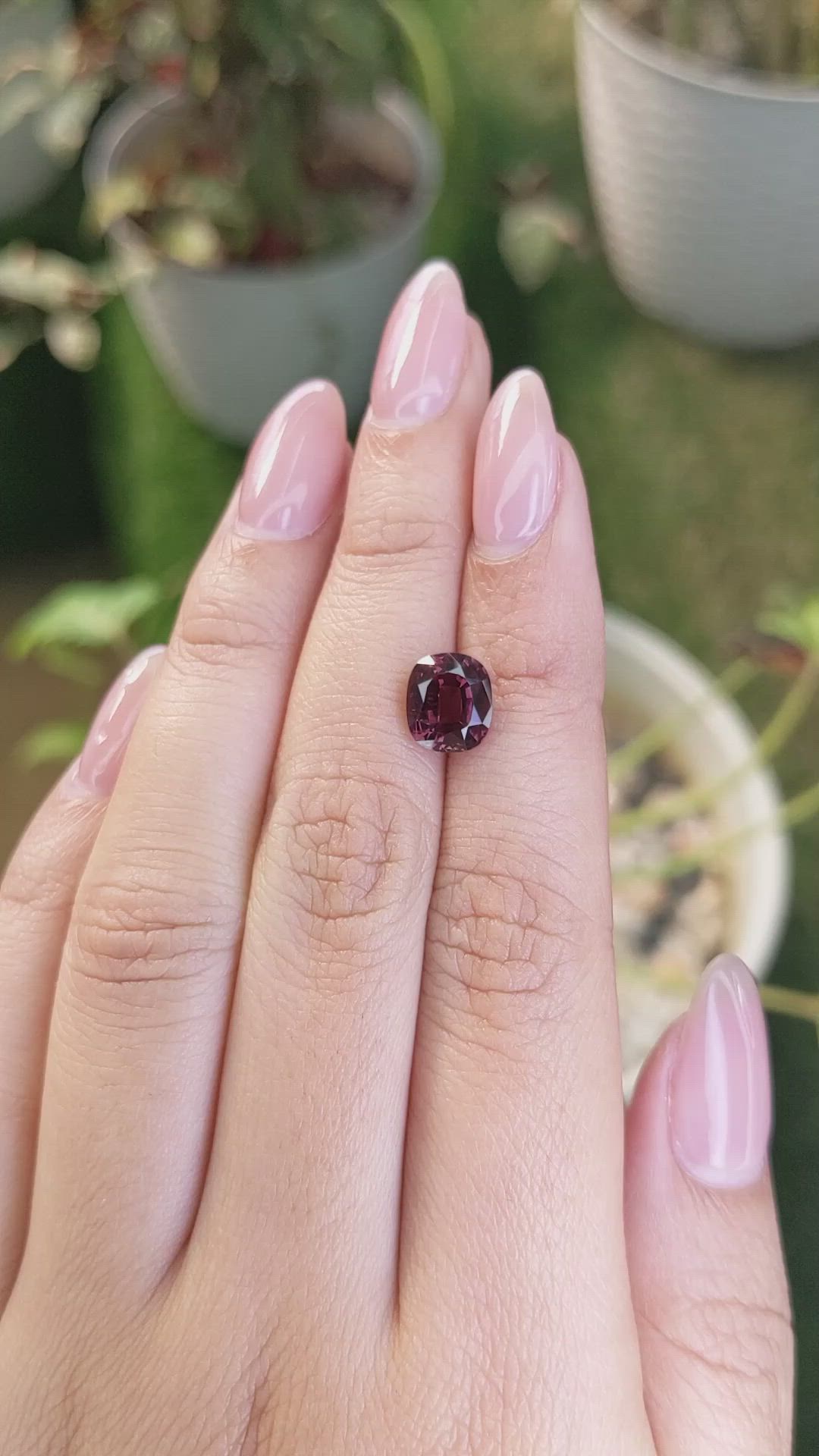 3.06 Ct. Reddish Brown Garnet from Ceylon (Sri Lanka) Size Video