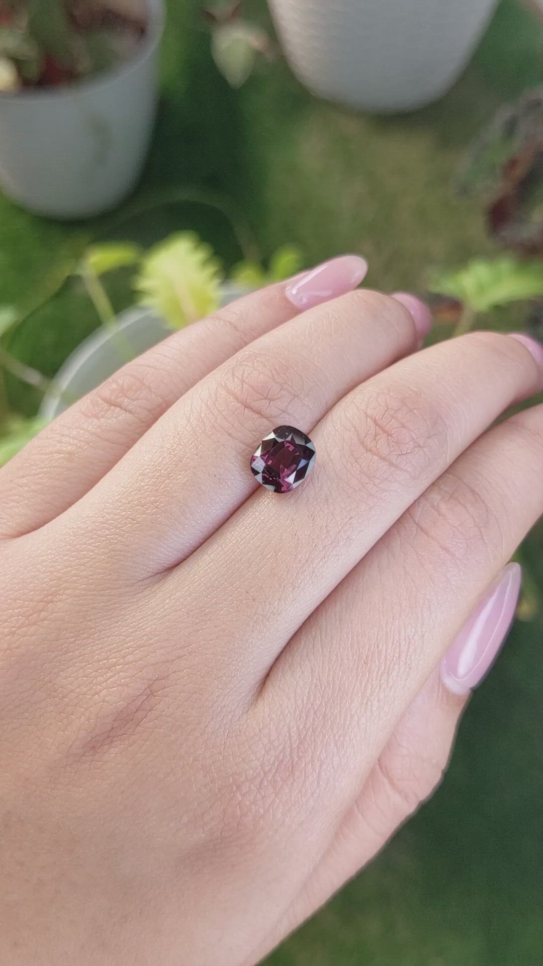 3.06 Ct. Reddish Brown Garnet from Ceylon (Sri Lanka) Size Video