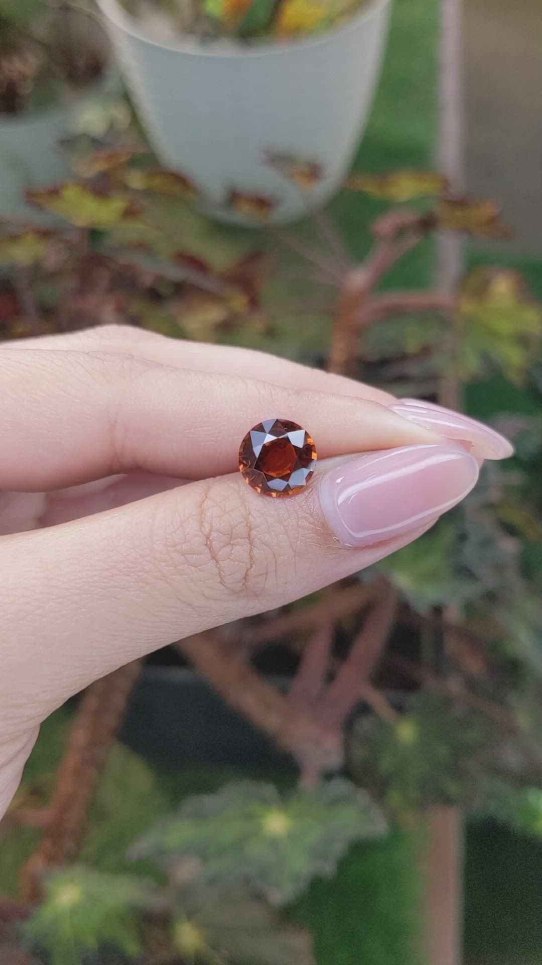 3.83 Ct. Orange Hessonite Garnet from Madagascar Size Video
