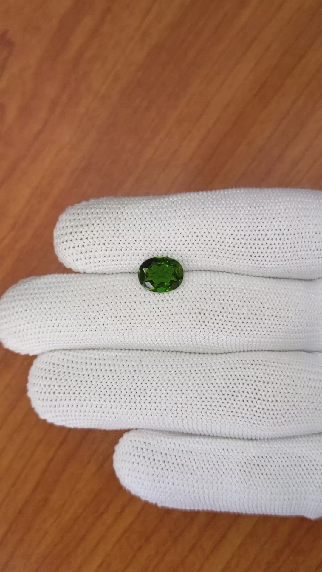 1.87 Ct. Chrome Diopside from Brazil Size Video