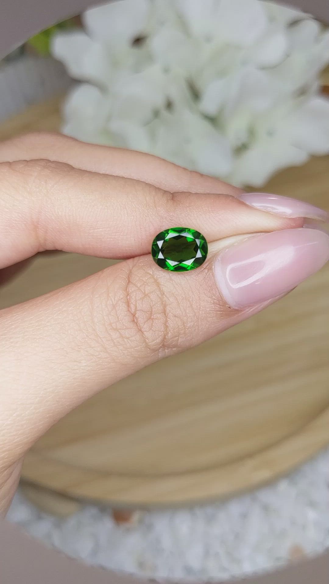 1.87 Ct. Chrome Diopside from Brazil Size Video