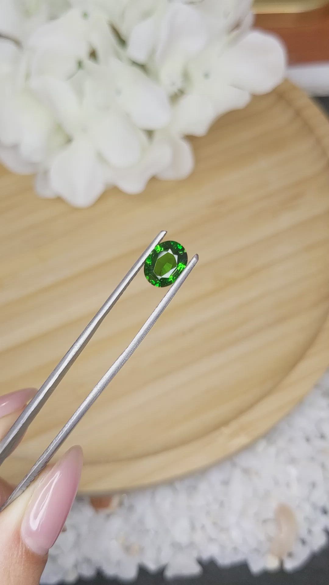 1.67 Ct. Chrome Diopside from Brazil Size Video