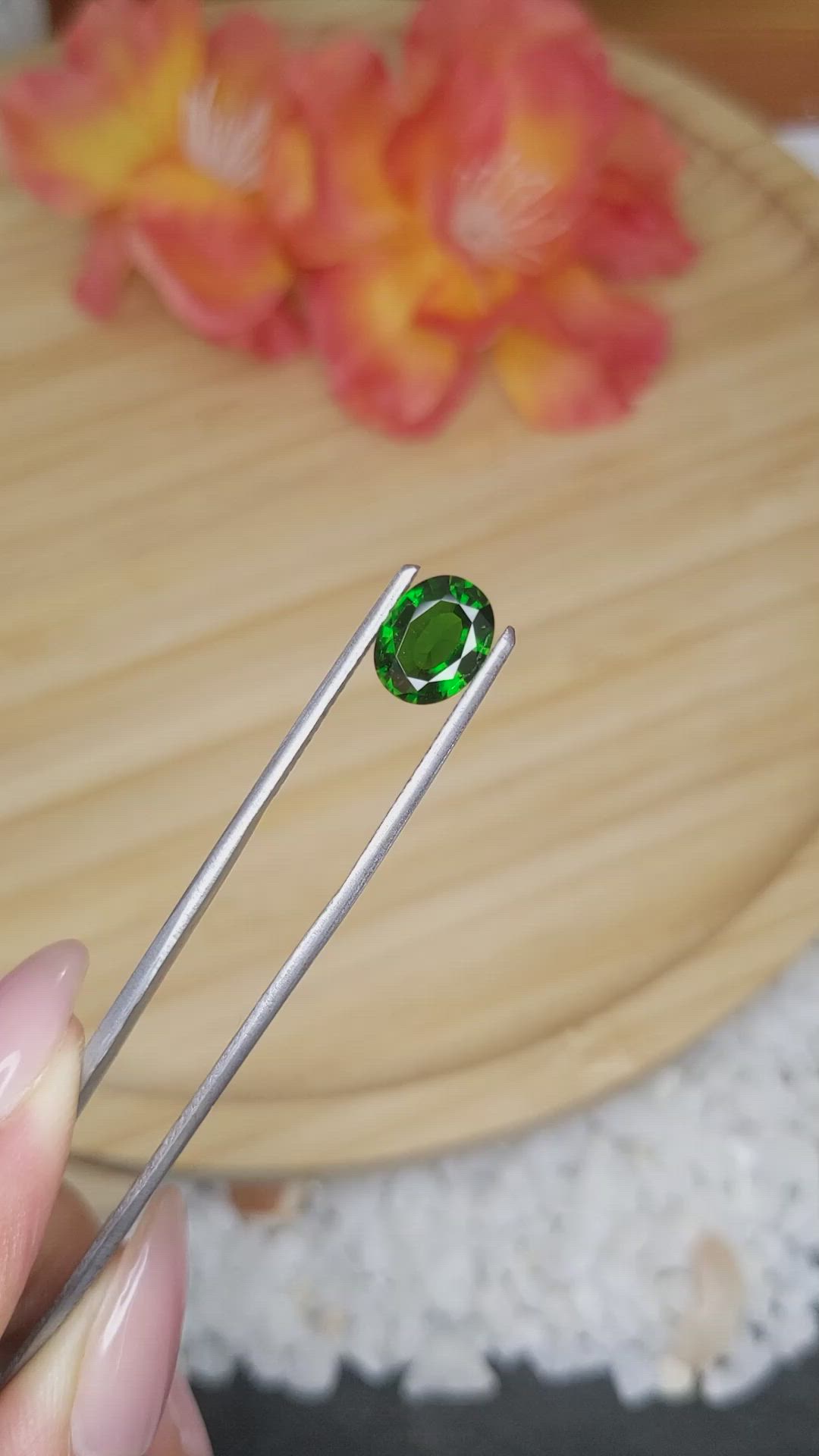 1.82 Ct. Chrome Diopside from Brazil Size Video