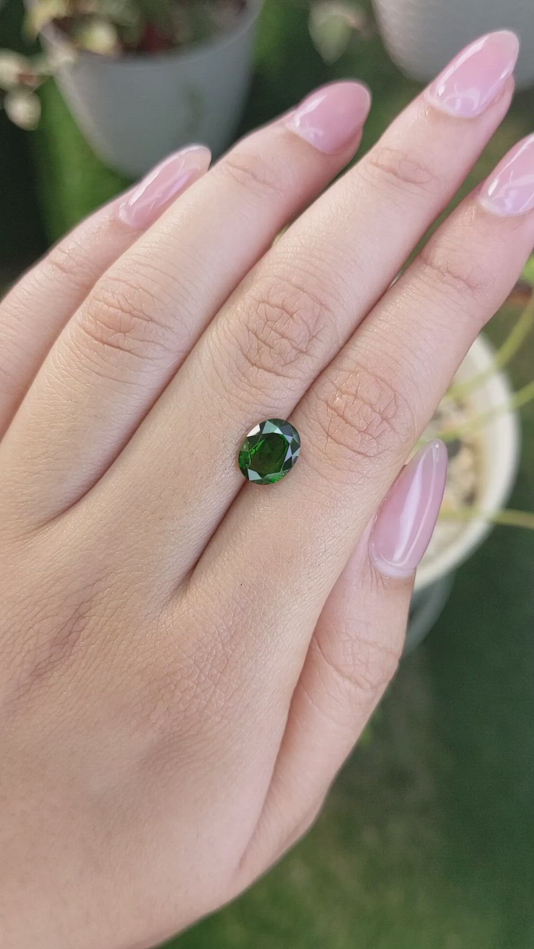 1.82 Ct. Chrome Diopside from Brazil Size Video