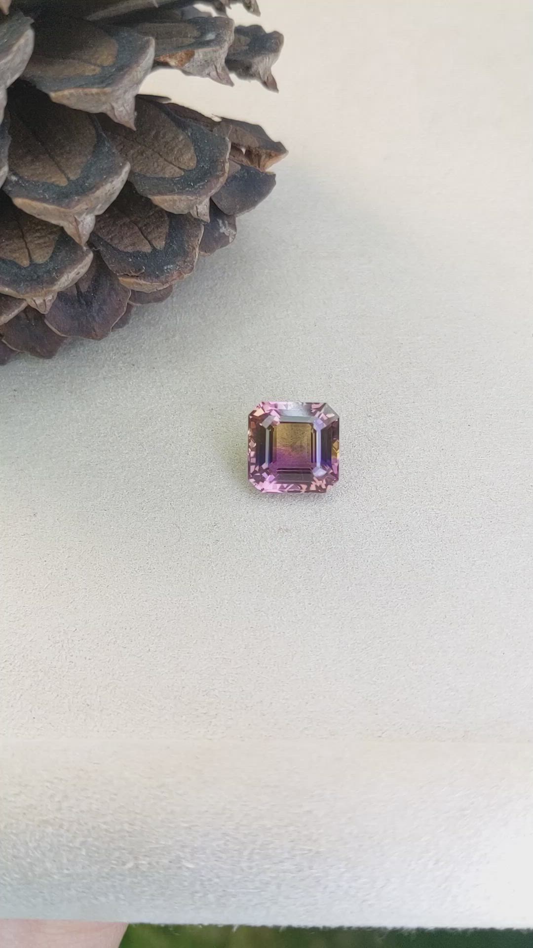 10.77 Ct. Bi Color Ametrine from Ceylon (Sri Lanka) Size Video
