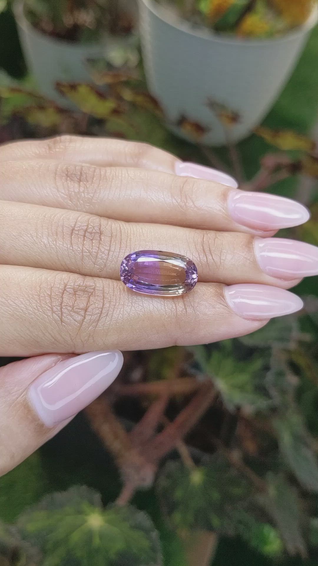 7.63 Ct. Ametrine from Ceylon (Sri Lanka) Size Video