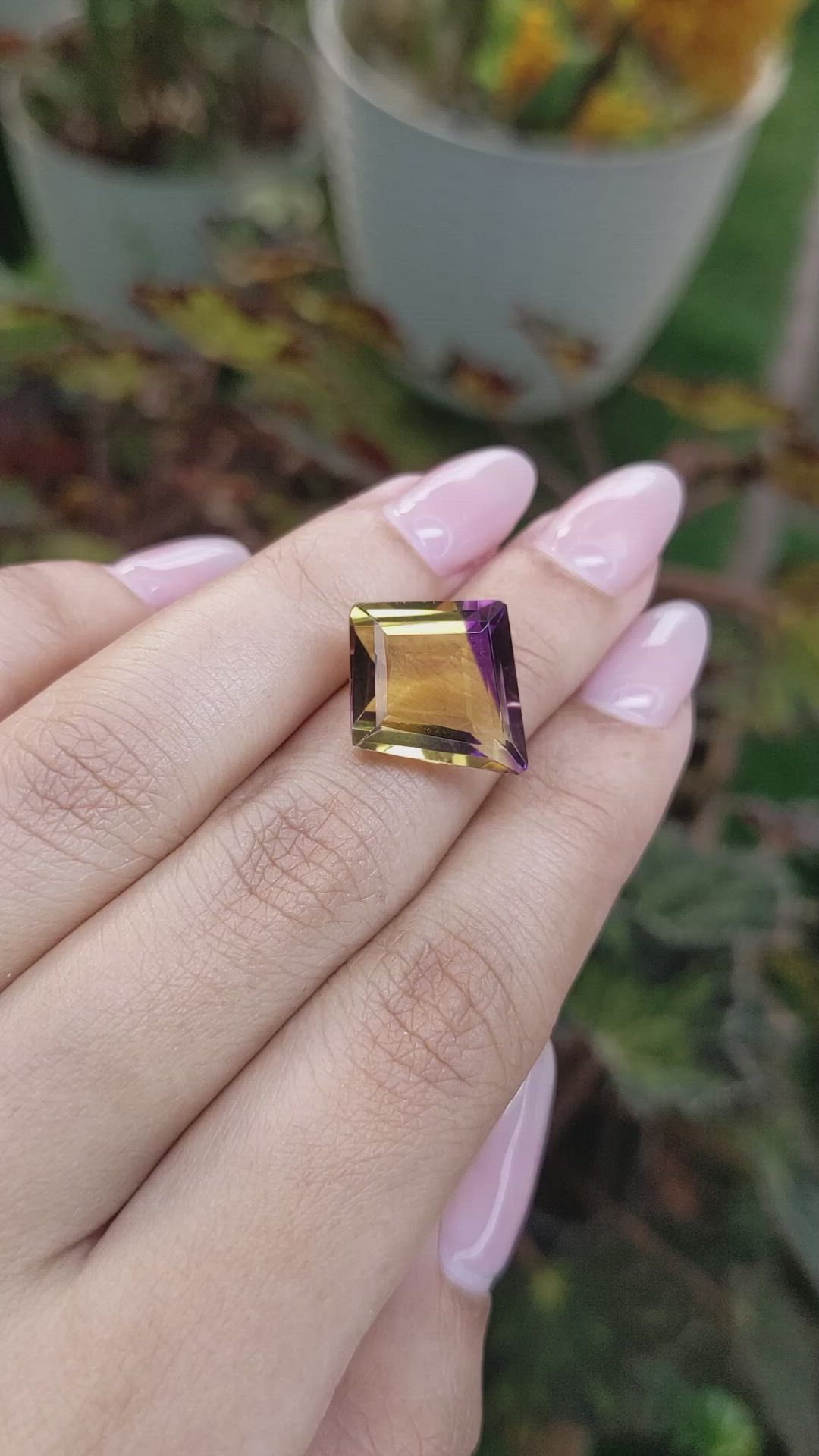 9.90 Ct. Ametrine from Ceylon (Sri Lanka) Size Video