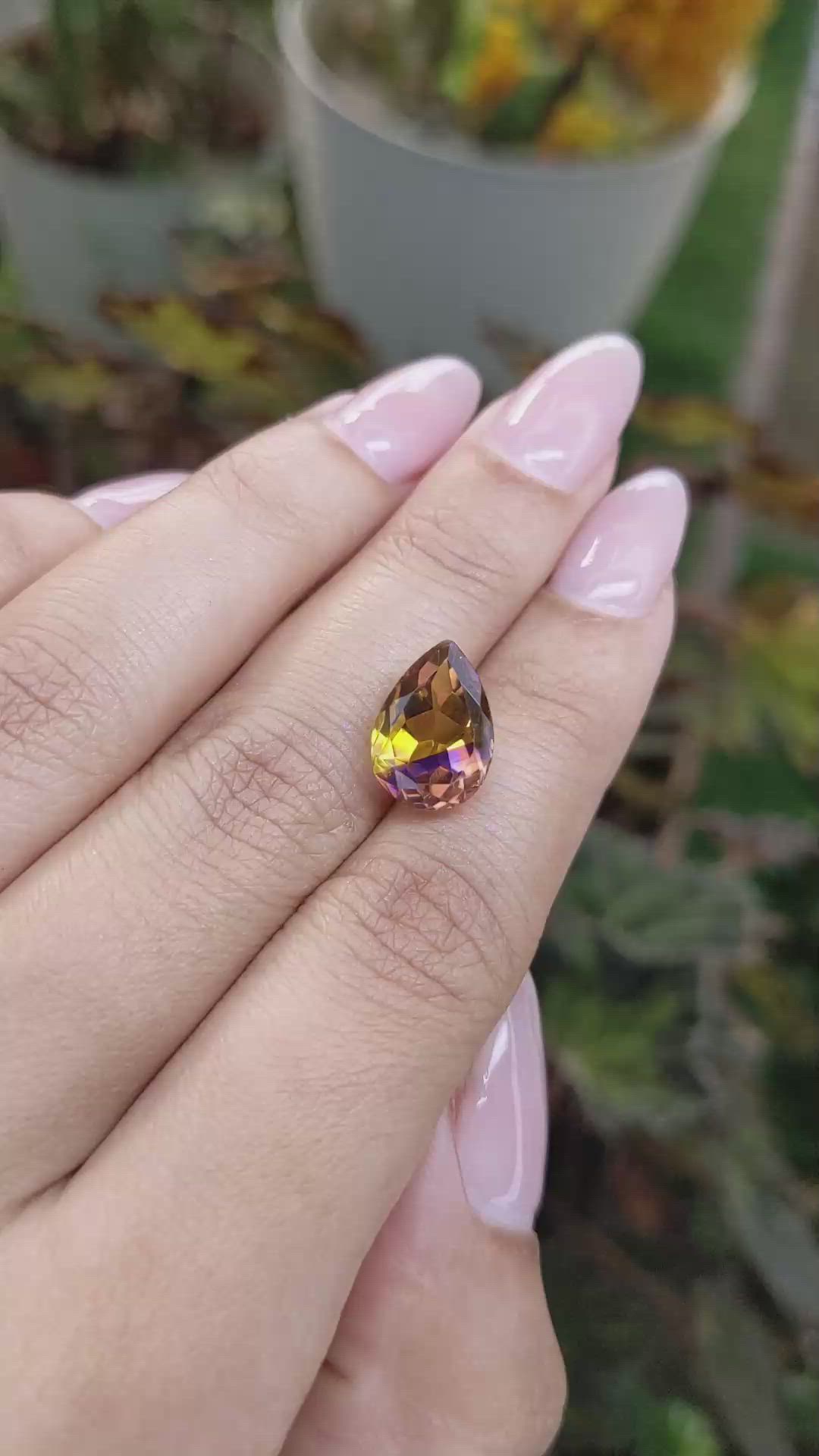 4.81 Ct. Bi Color Ametrine from Ceylon (Sri Lanka) Size Video