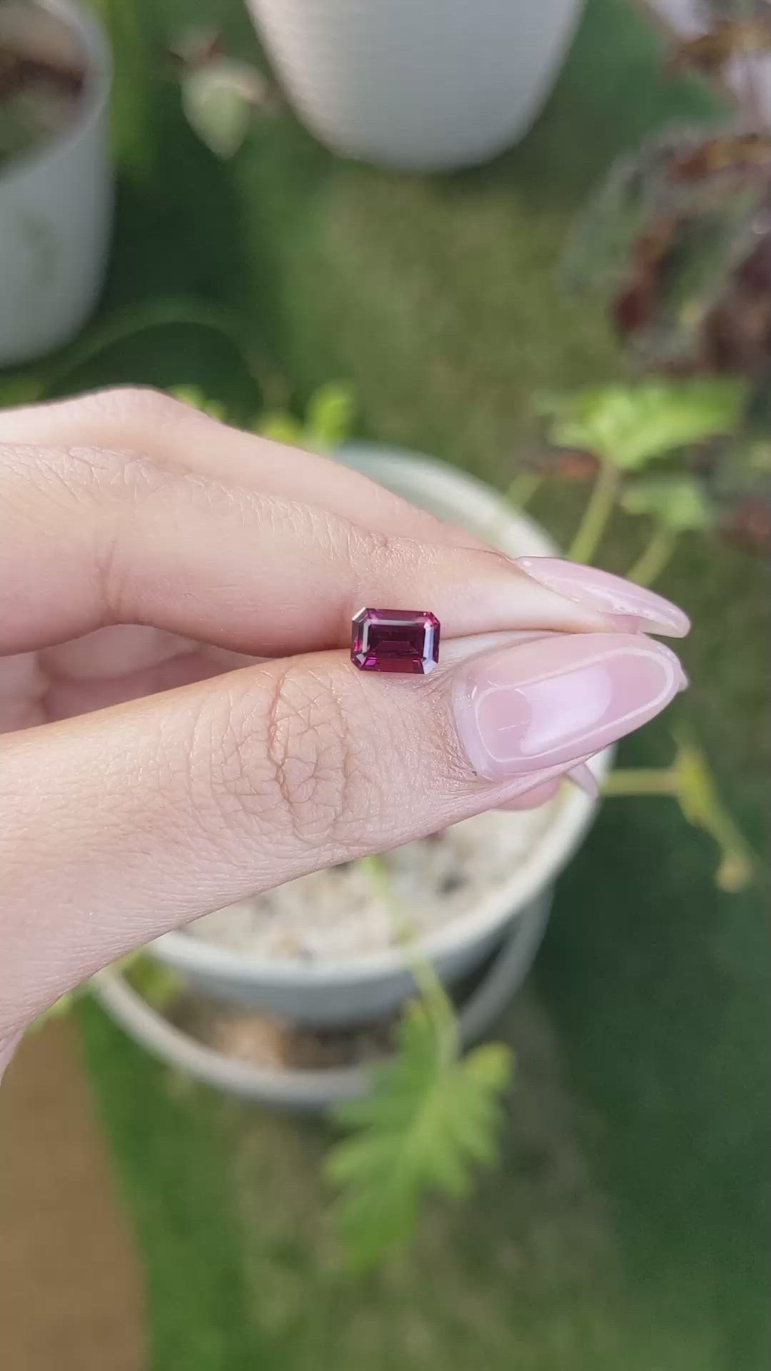 1.48 Ct. Rhodolite Garnet from Ceylon (Sri Lanka) Size Video