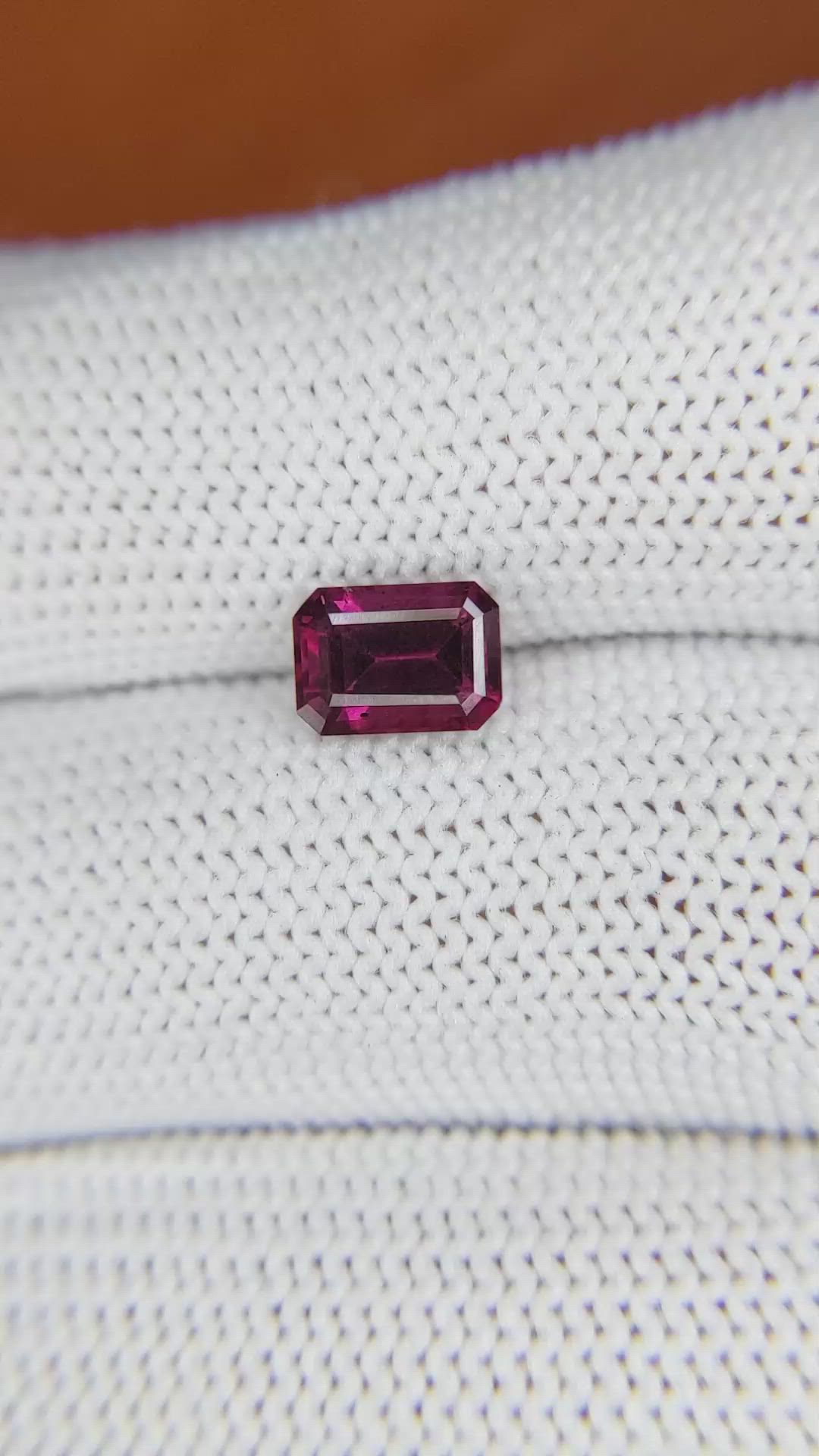 1.48 Ct. Rhodolite Garnet from Ceylon (Sri Lanka) Size Video