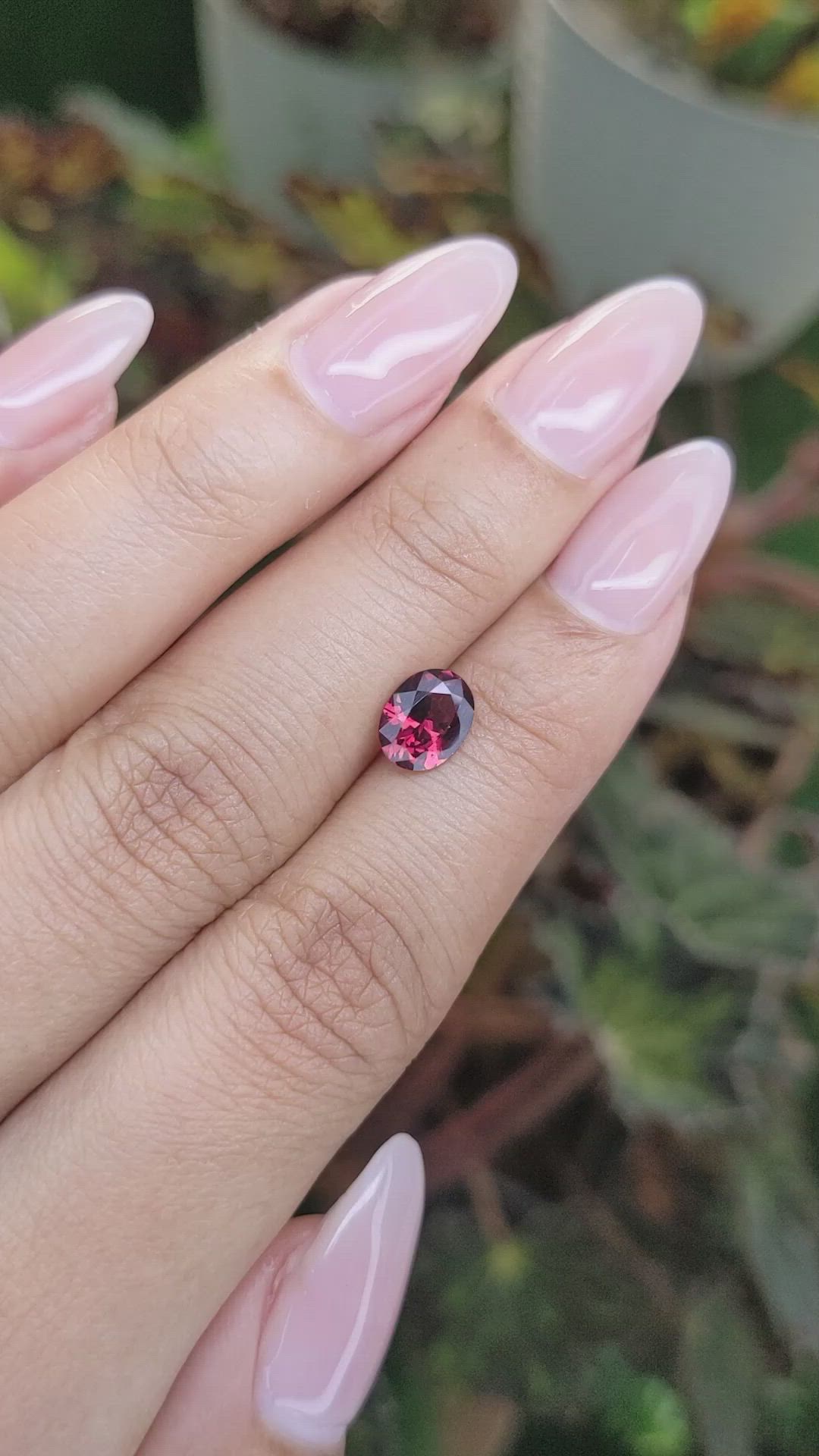 1.31 Ct. Rhodolite Garnet from Ceylon (Sri Lanka) Size Video
