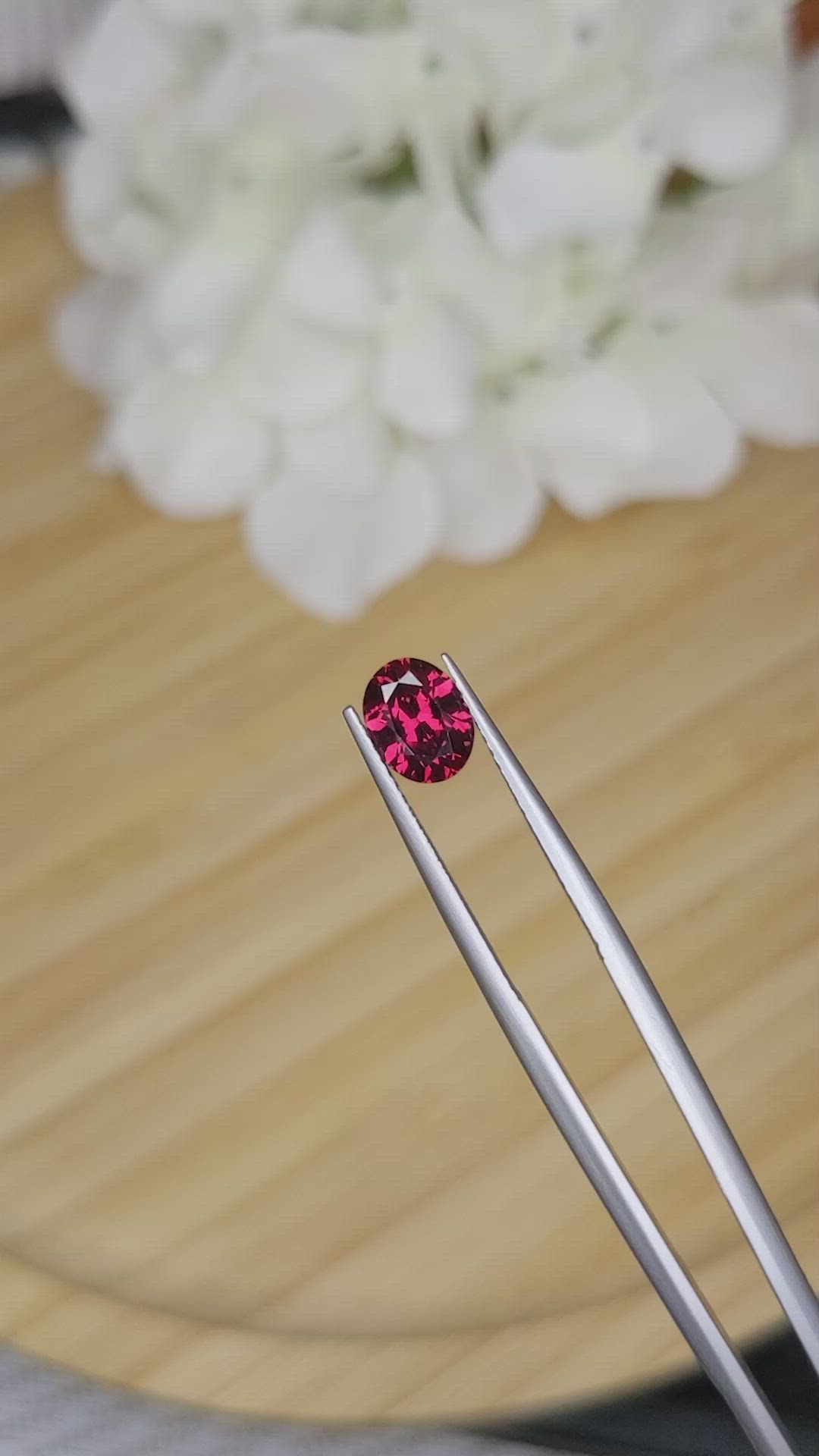 1.31 Ct. Rhodolite Garnet from Ceylon (Sri Lanka) Size Video