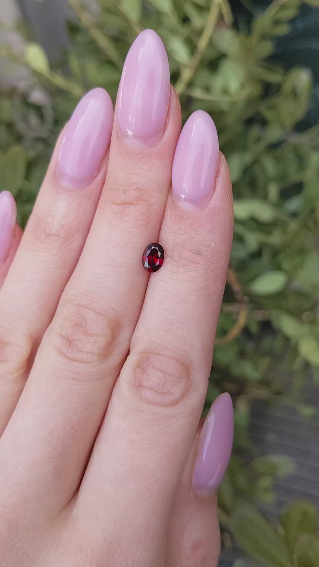 1.06 Ct. Orangish Red Garnet from Montana Size Video