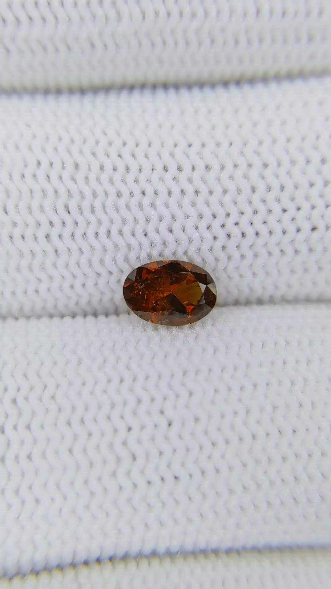 1.04 Ct. Brownish Orange Garnet from Ceylon (Sri Lanka) Size Video